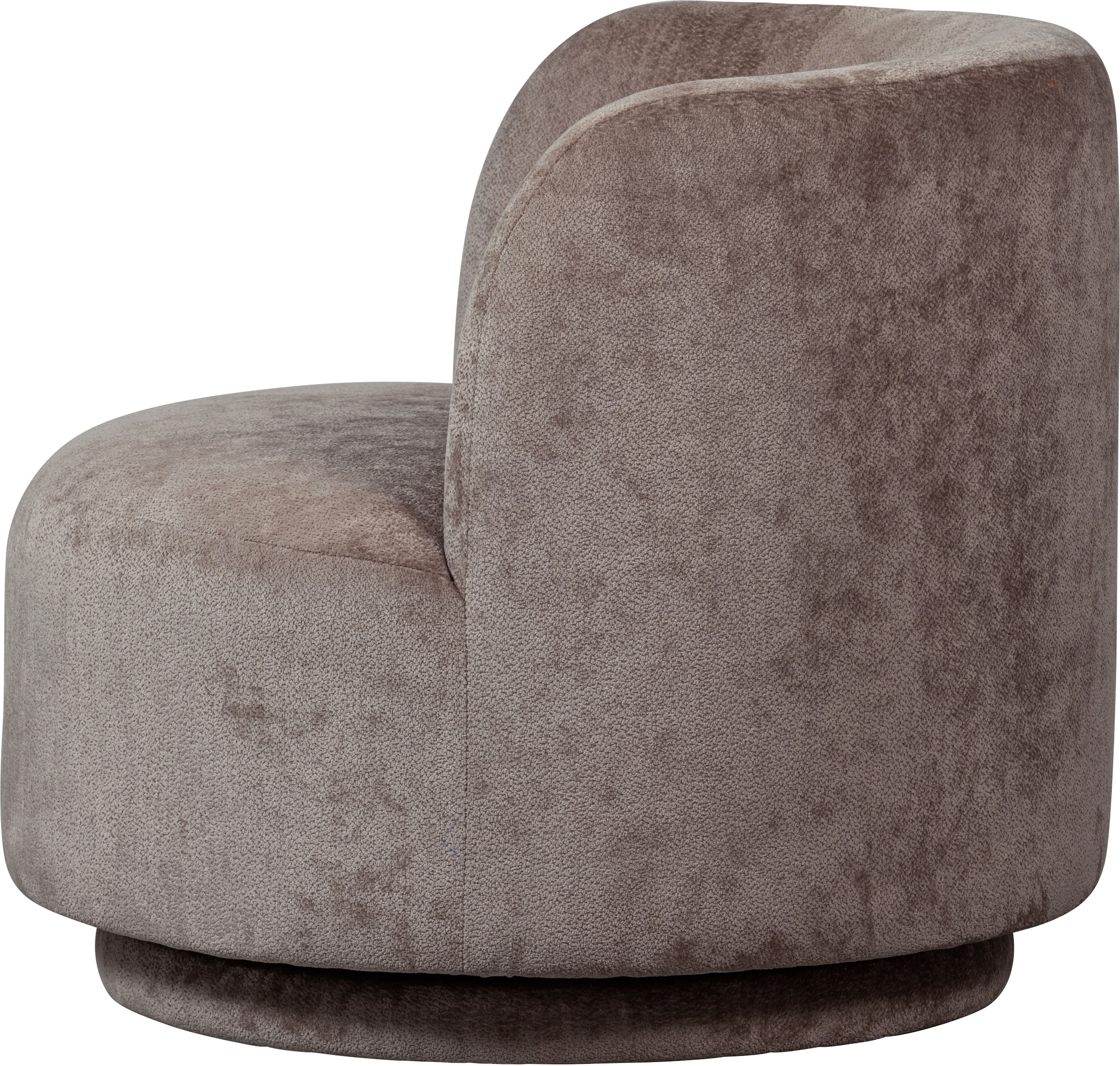 WOOOD Fauteuil pivotant »Popular Chenille-Bezug mit Drehmechanismus H 72 x B 81 x T 80 cm« Capacité de charge 100 kg, multiplex pin, résistance maximale à l'usure