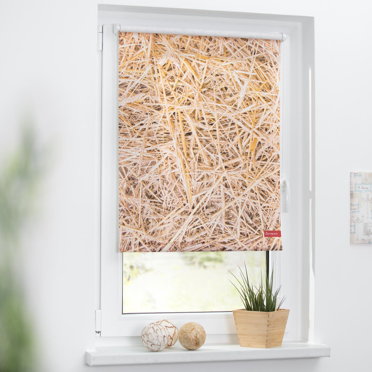 Image of LICHTBLICK ORIGINAL Seitenzugrollo »Rollo Klemmfix, ohne Bohren, Verdunkelung, Stroh - Braun«, verdunkelnd, Verdunkelung-energiesparend, freihängend bei Ackermann Versand Schweiz