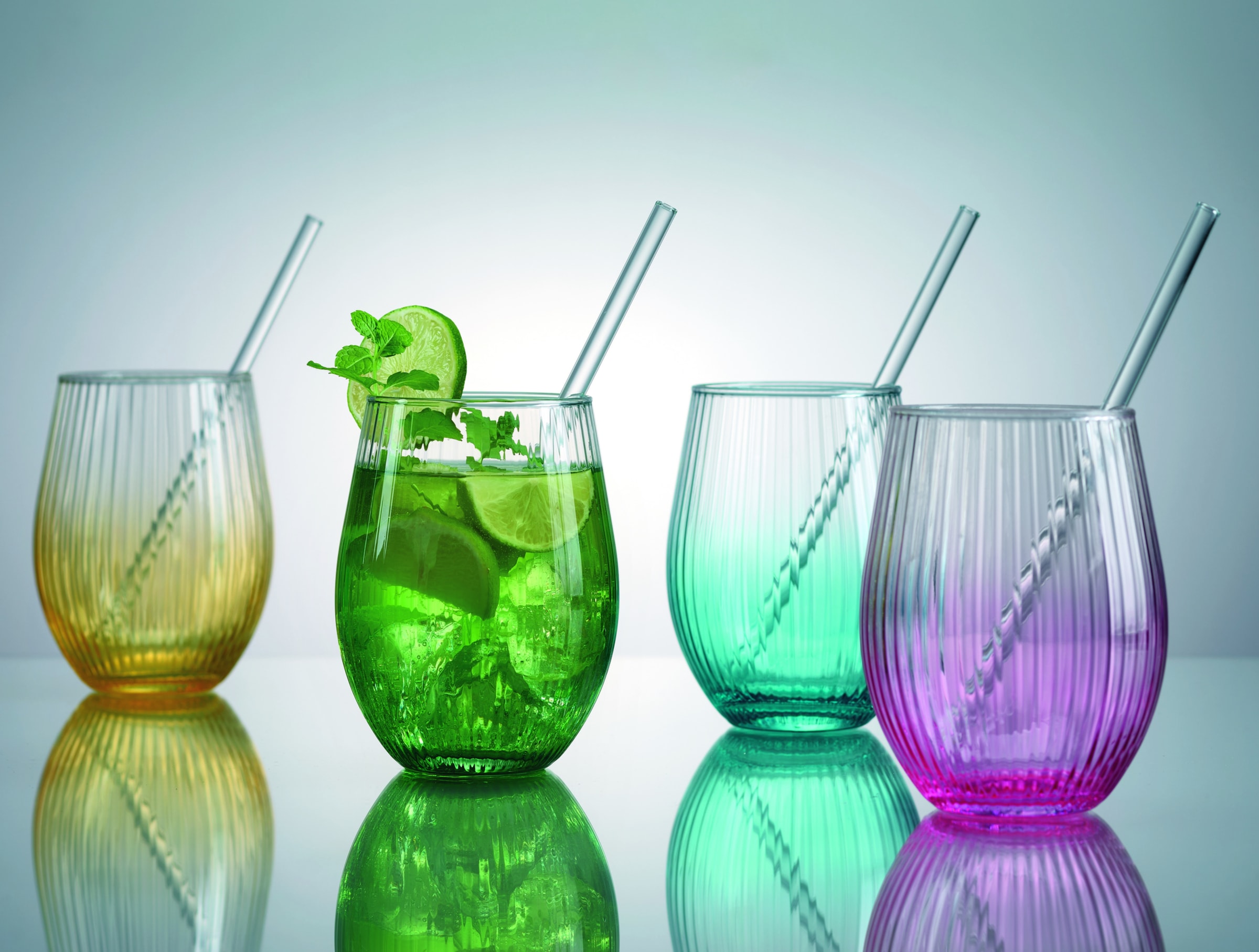 Ritzenhoff & Breker Gläser-Set »Spritz, Longdrinkglas« inkl. Glas-Trinkhalme, 590 ml, spülmaschinenfest