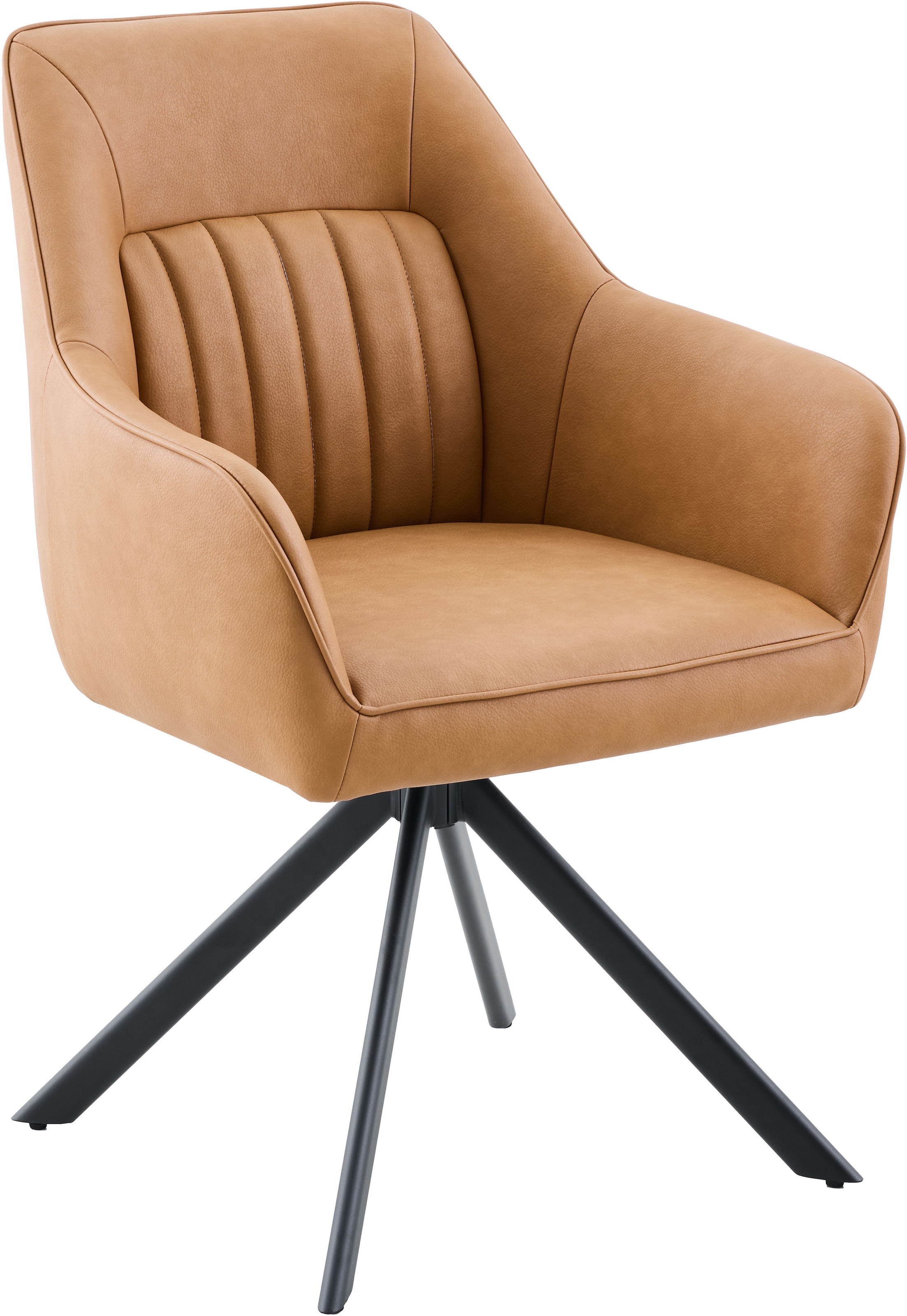 HELA Chaise avec accoudoirs »POLINA« () 1 cuis4 pieds, pivotant à 360°, structure en tube ovale, accoudoirs, aspect cuir
