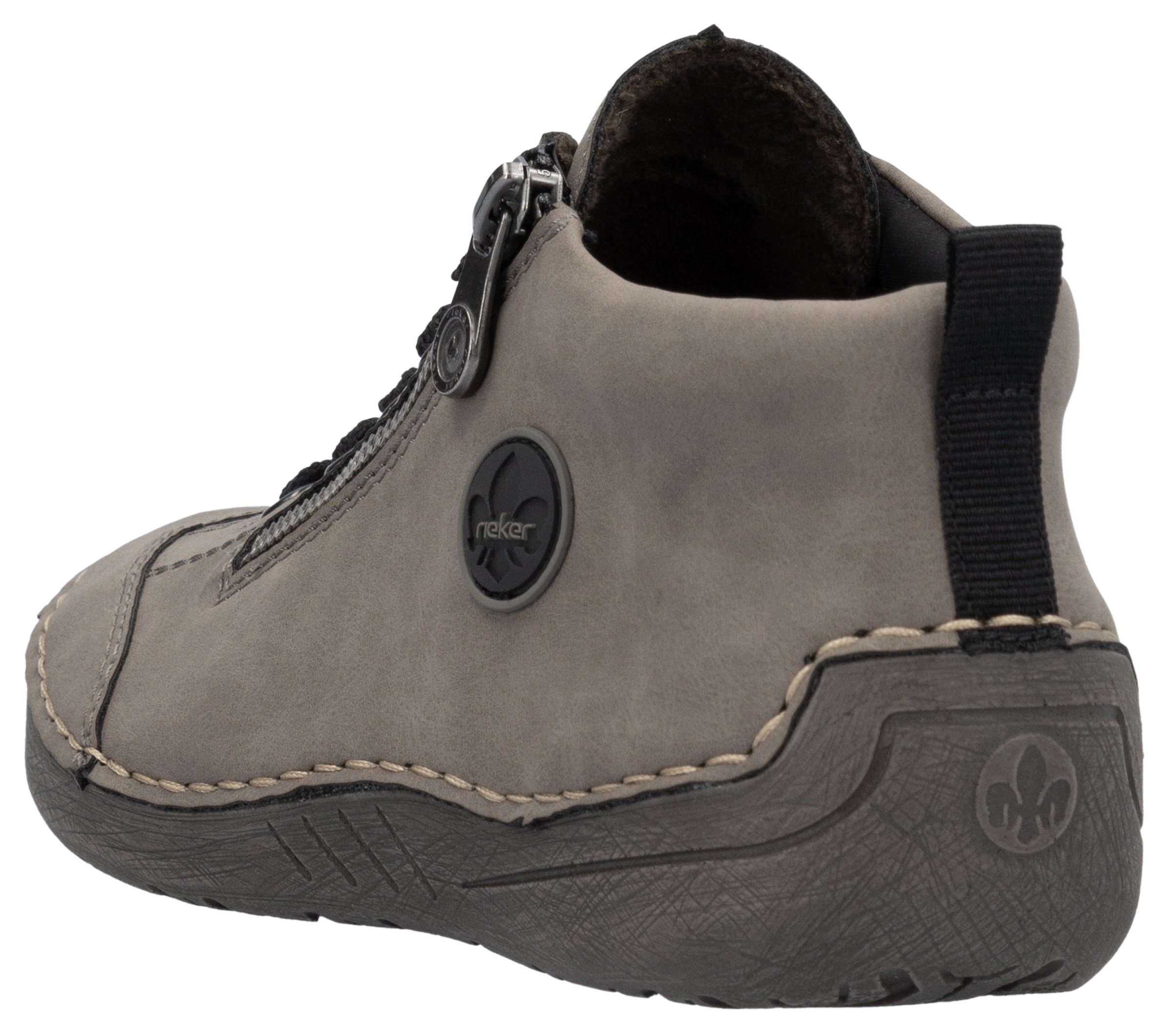 Rieker Schnürboots, Sneaker, Schnürschuh, Outdoorschuh mit Reissverschluss