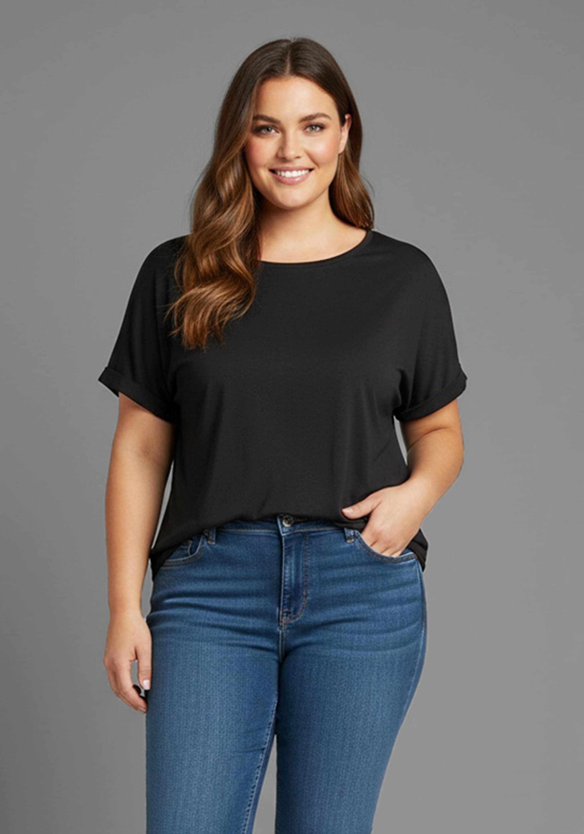 Laura Scott CURVE T-shirt 2 cuis im 2er Pack mit modischem Ärmelaufschlag - GROSSE GRÖSSEN