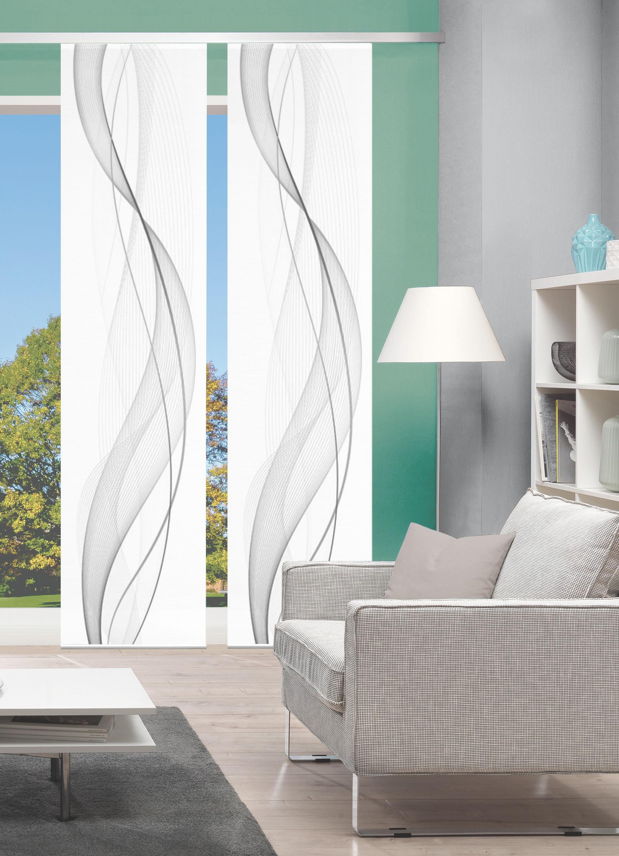 Image of Vision S Schiebegardine "2ER SET HEIGHTS" Paneelwagen 2 Stk. tlg. HxB: 260x60, Schiebevorhang 2er Set Digitaldruck