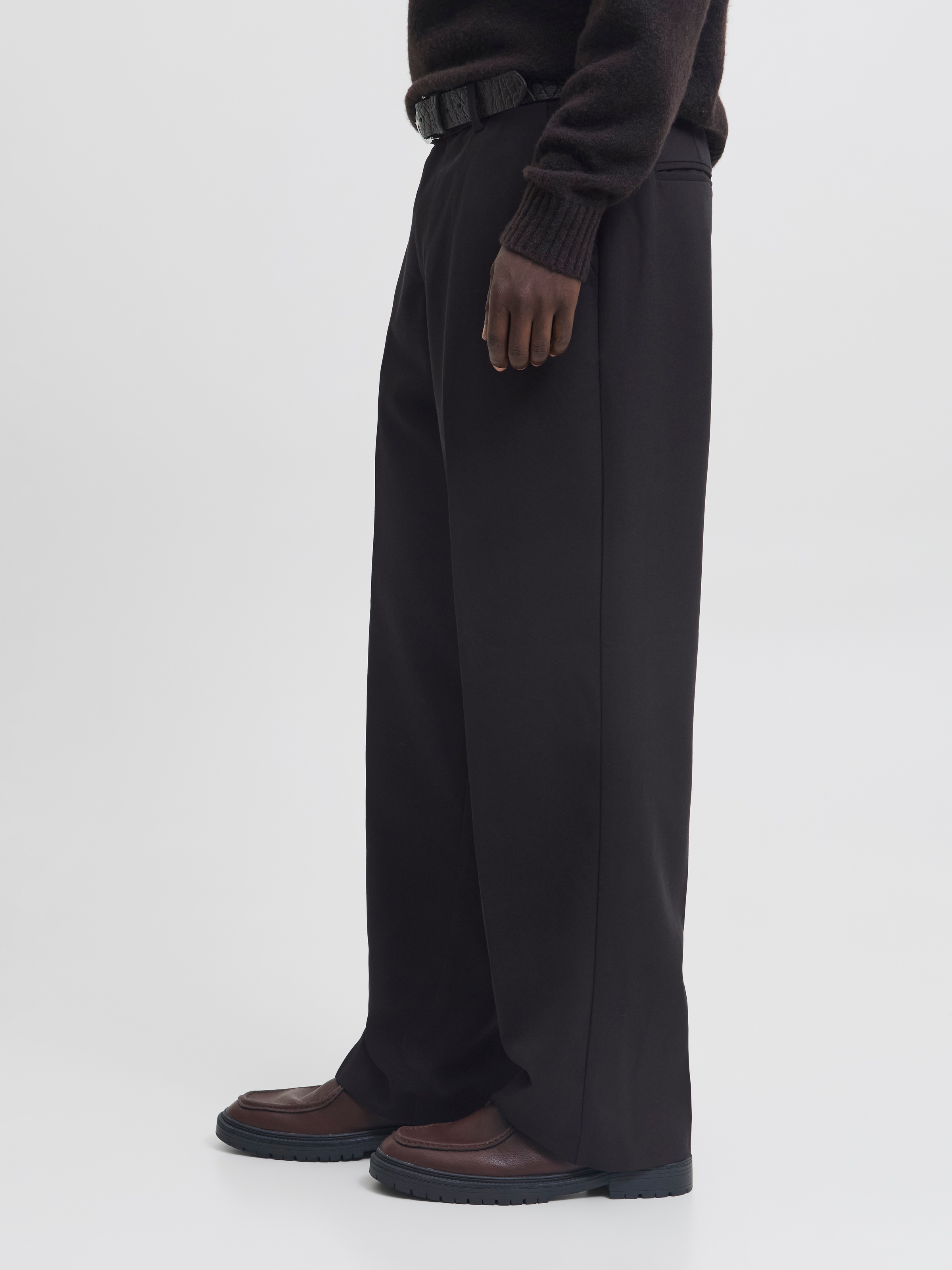 Jack & Jones Pantalon de costume »JPSTBILL TOBY CHINO NOOS«  Mélange de matières, coupe ample, taille basse