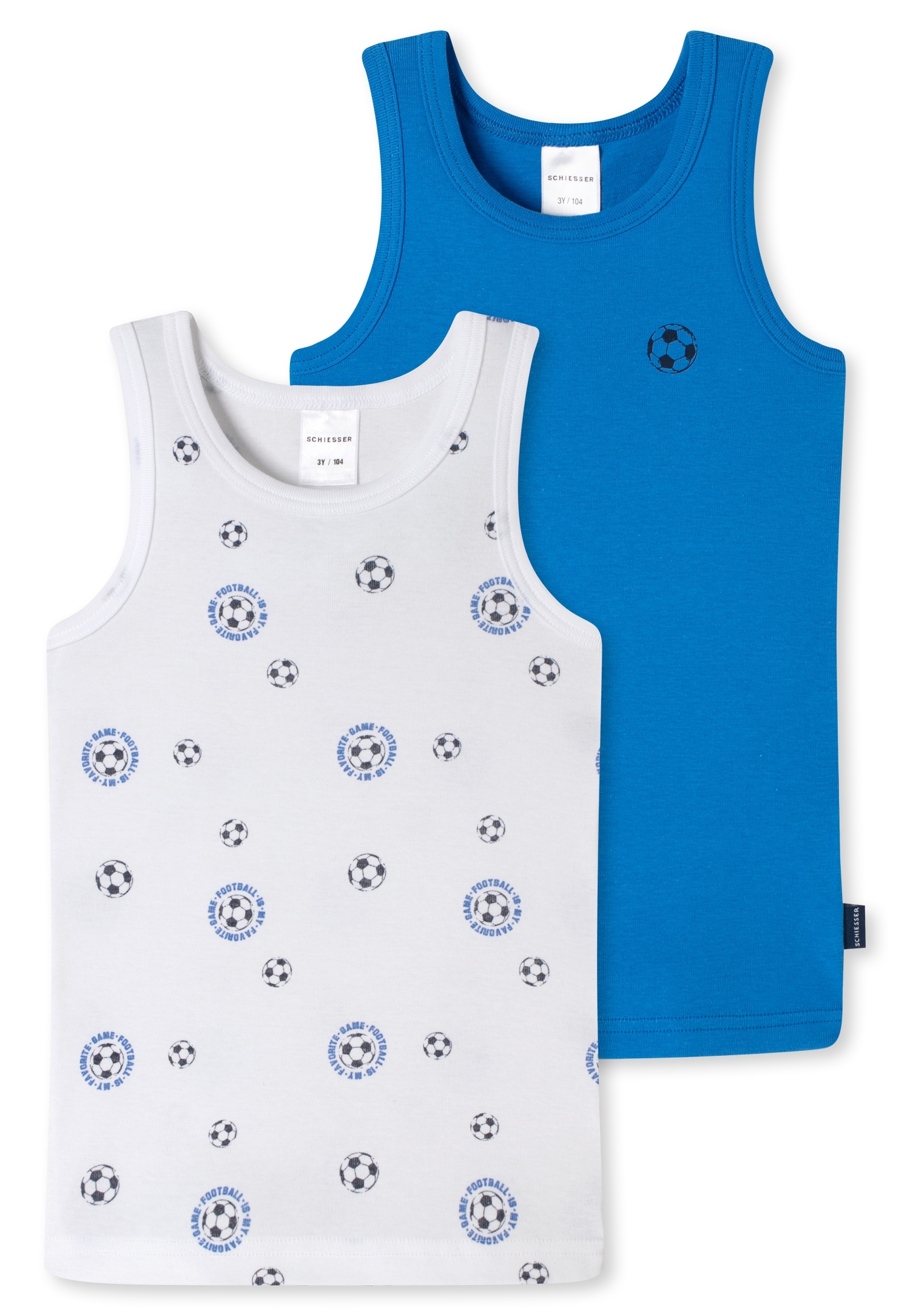 Schiesser (2er-Pack), mit bestellen Fussball-Motiv Modische versandkostenfrei Unterhemd,
