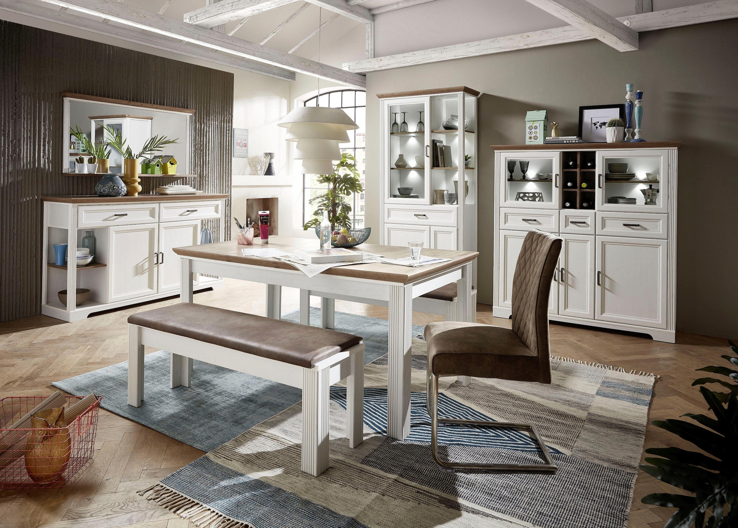 Innostyle Sideboard »Jasmin« Breite 166 cm, 3 Holztüren, 3 Schubkästen