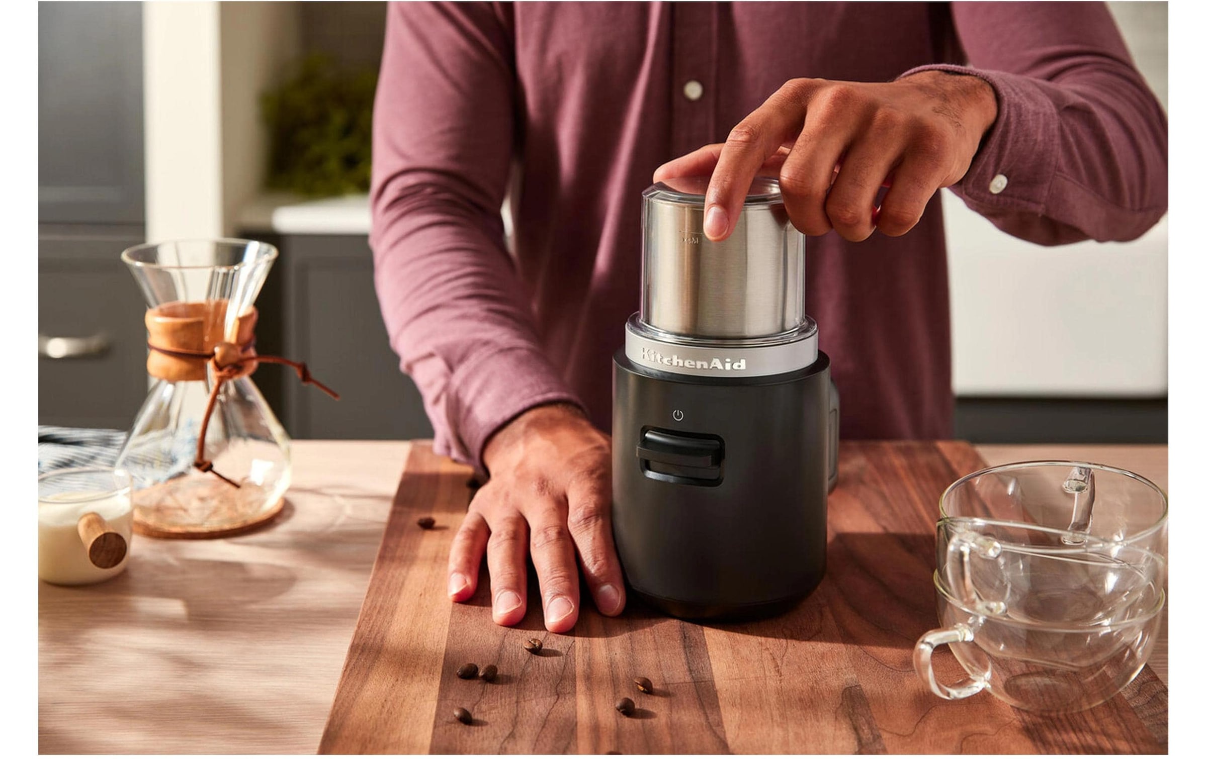 KitchenAid Moulin à café »Go Cordless 5KBGR111BM« Schlagmahlwerk