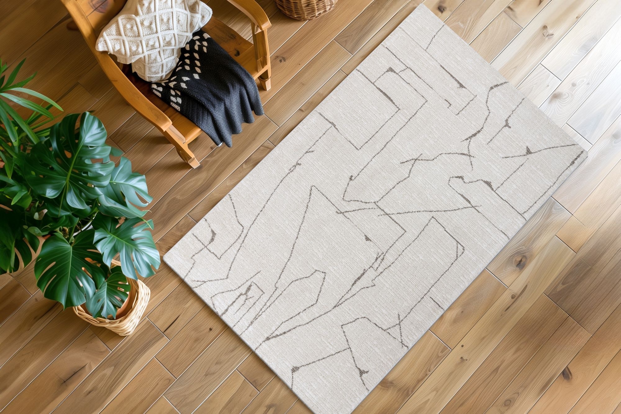 Kayoom Tapis »Napoli 536« Rectangulaire 18 mm Höhe Kurzflor, Modernes Muster, Fussbodenheizungsgeeignet, Wohnzimmer