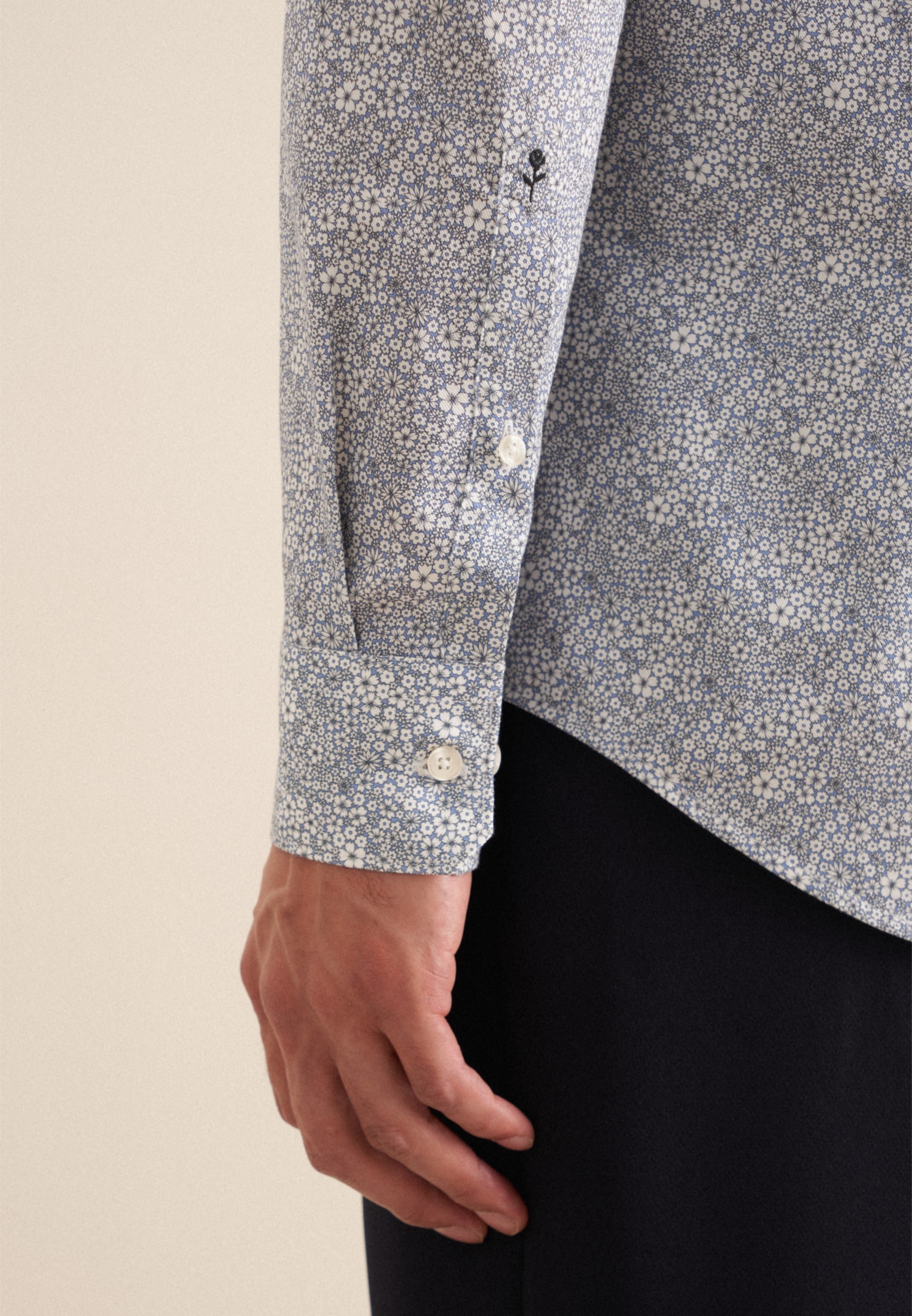 seidensticker Businesshemd »Slim« Slim 1/1 Kentkragen Floral