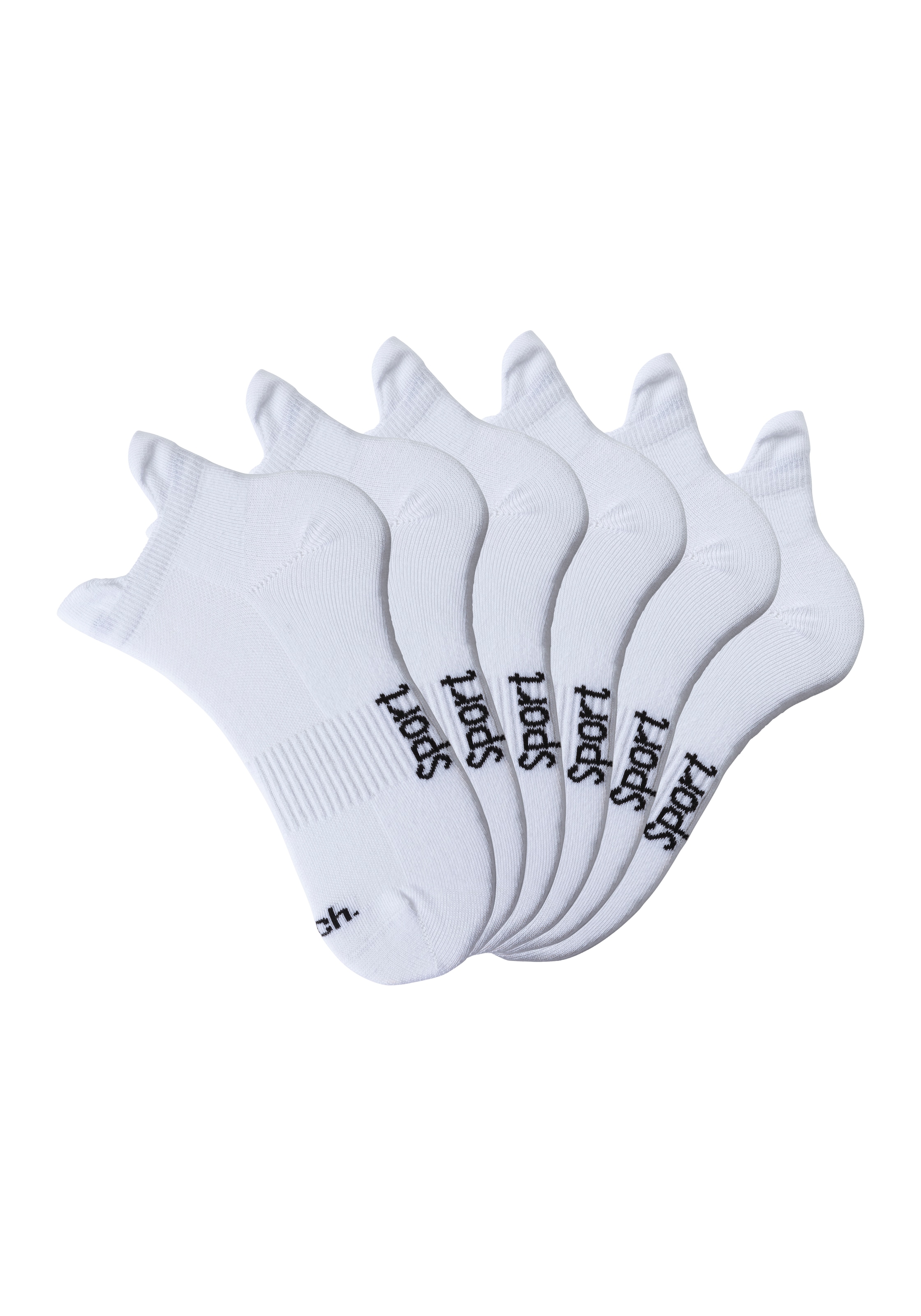 Bench. Sneakersocken, (Packung, 6 Paar), mit feiner Mesh Konstruktion und Mittelfussgummi