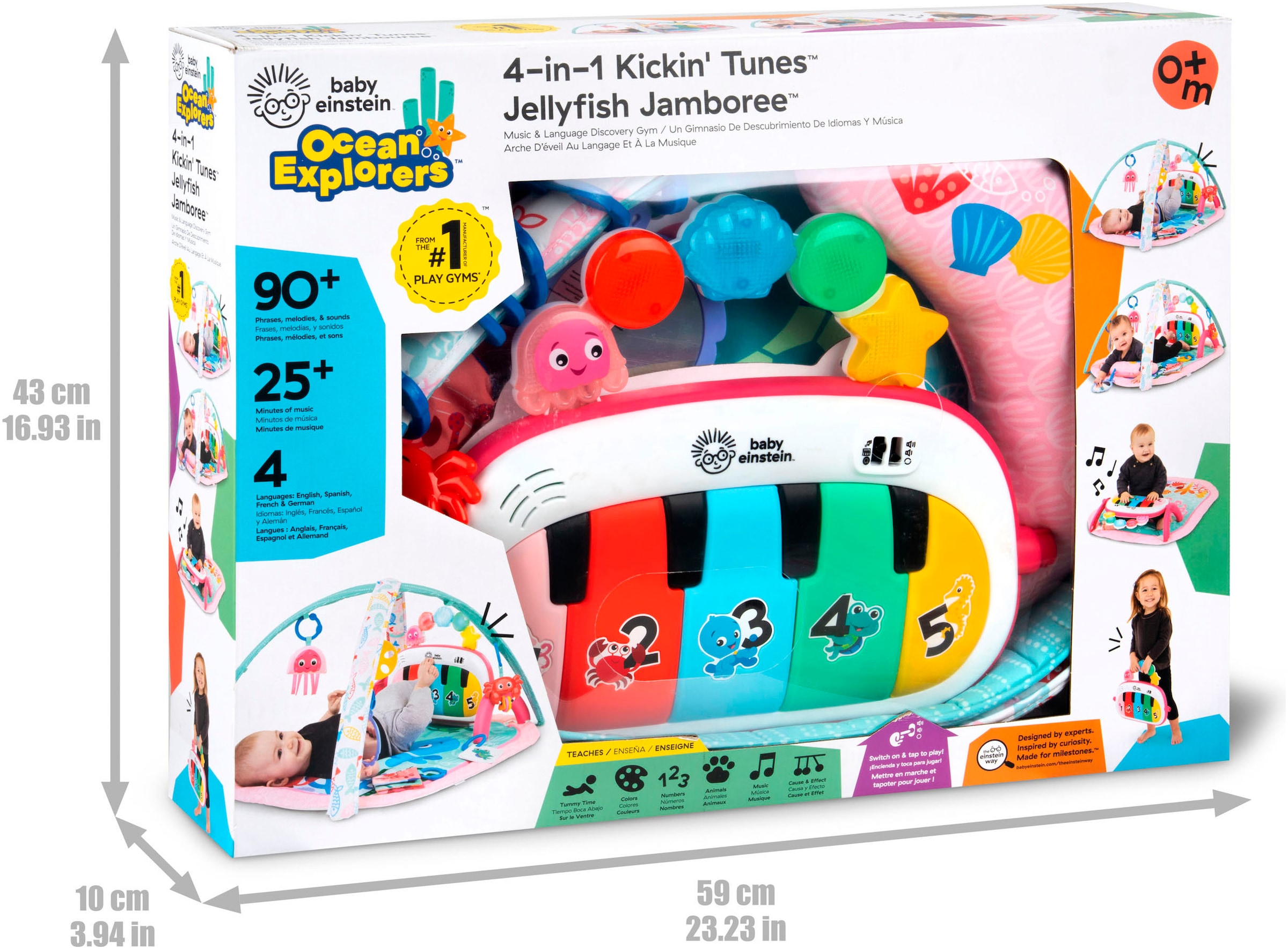 Baby Einstein Arche de jeu »4-in-1 Kickin’ Tunes Jellyfish Jamboree Music & Language Discovery Gym« mit Soundeffekt