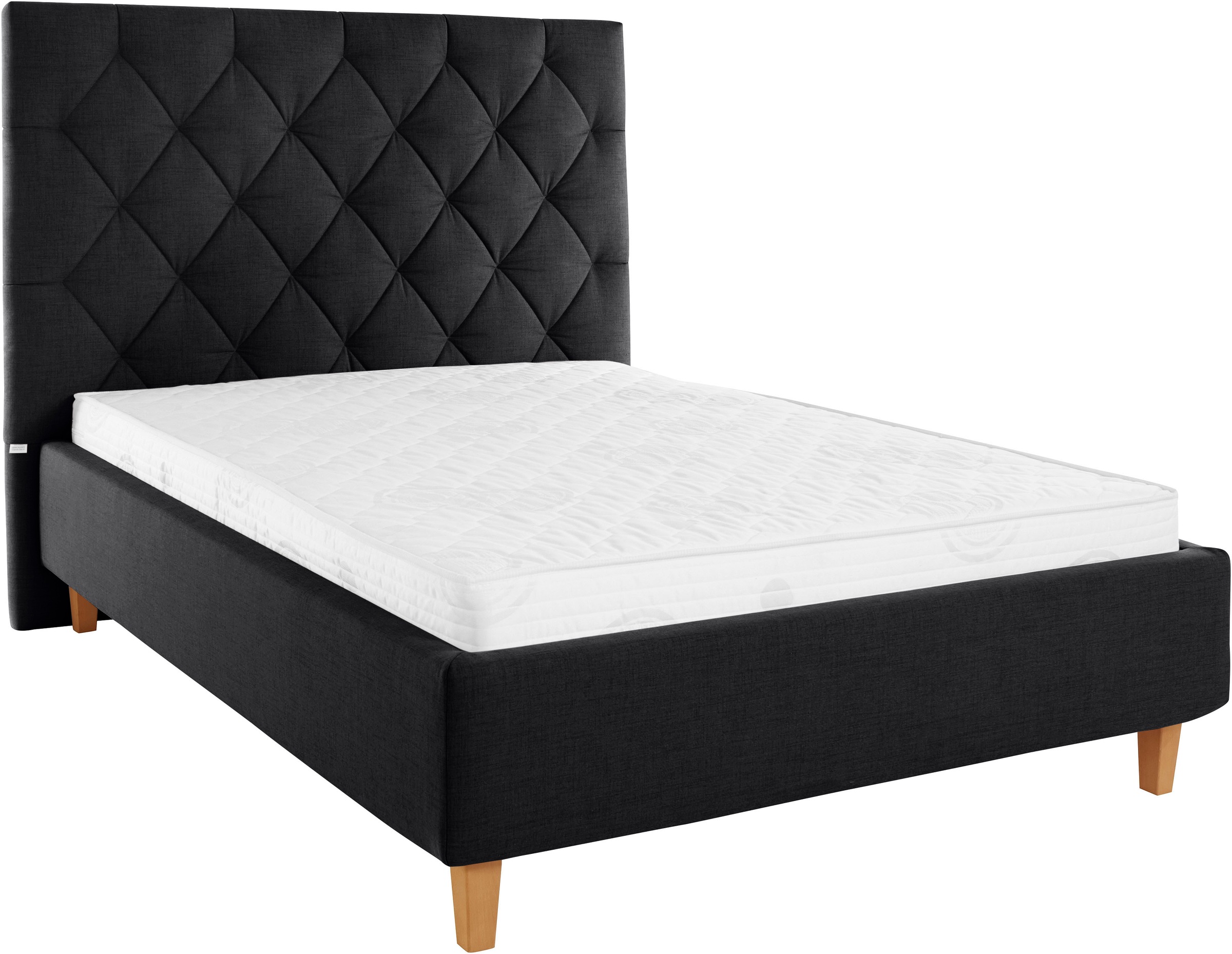 Home affaire Polsterbett »Sunley 140«, Kreuzsteppung, Kopfteilhöhe 142 cm, ohne oder mit Matratze/Lattenrost
