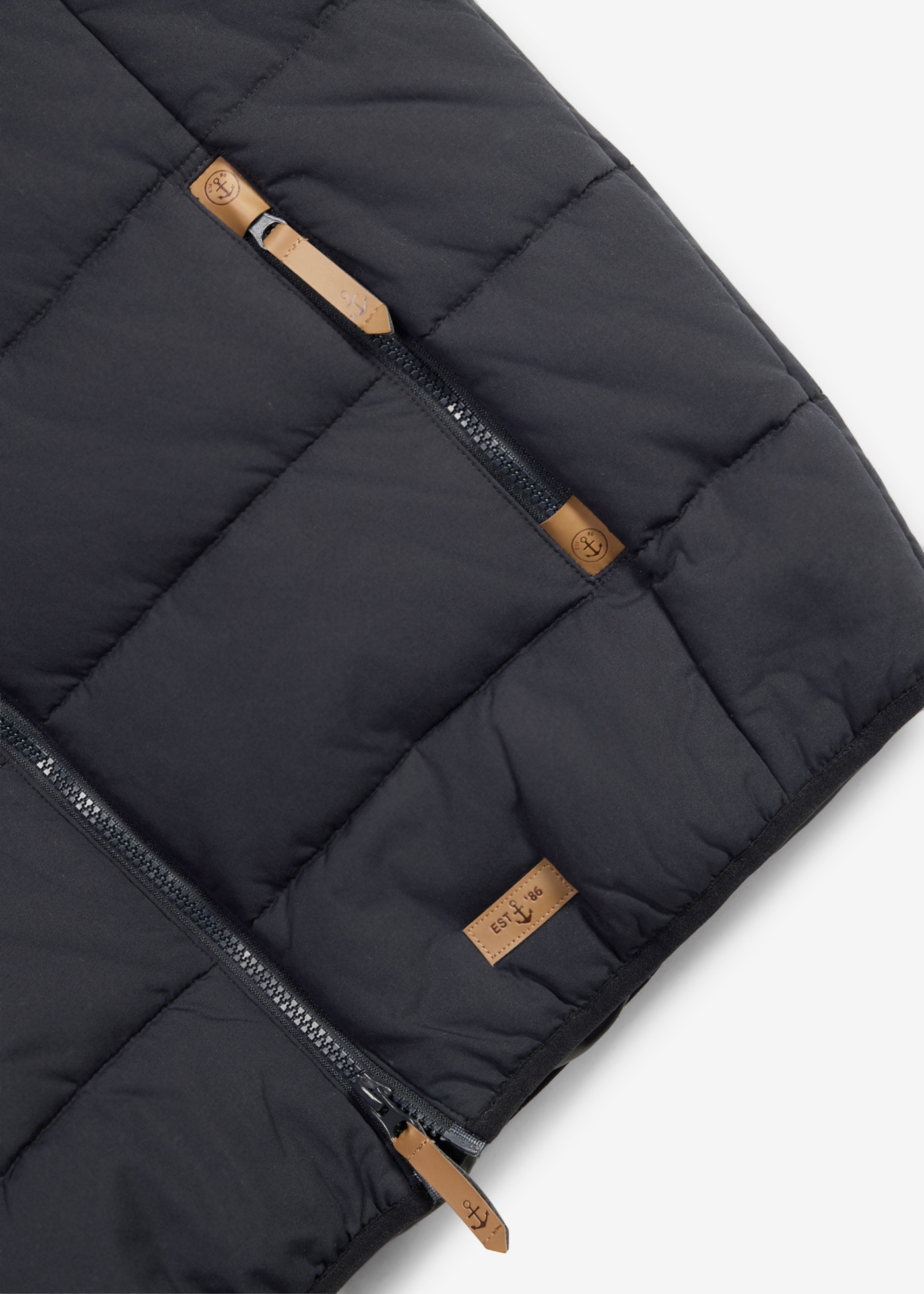 bonprix Gilet matelassé style décontracté, en coton, coupe régulière, avec col montant
