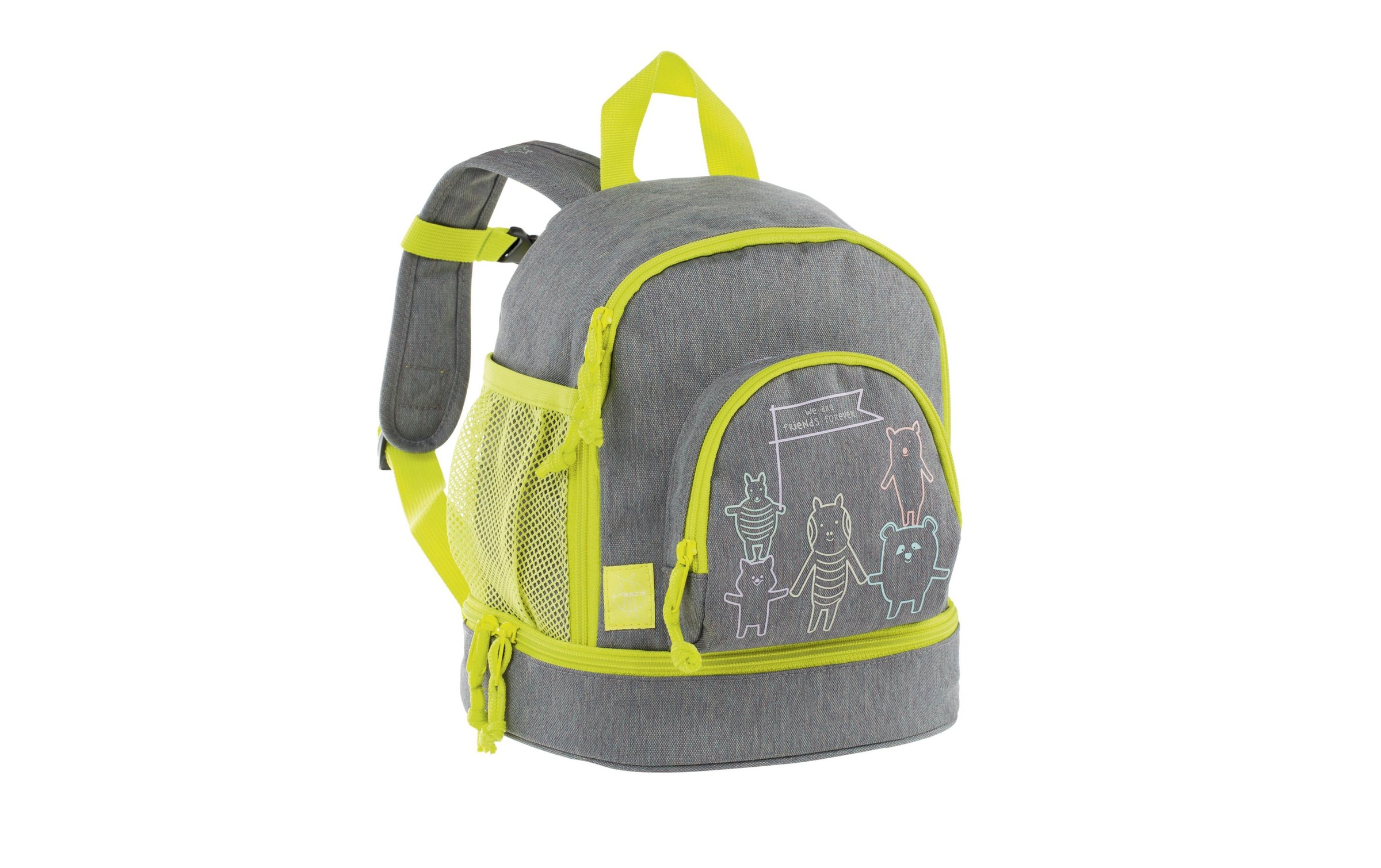 Image of LÄSSIG Kinderrucksack »4Kids Mini Backpack, About Friends Mélange Grey«, Reflektoren bei Ackermann Versand Schweiz