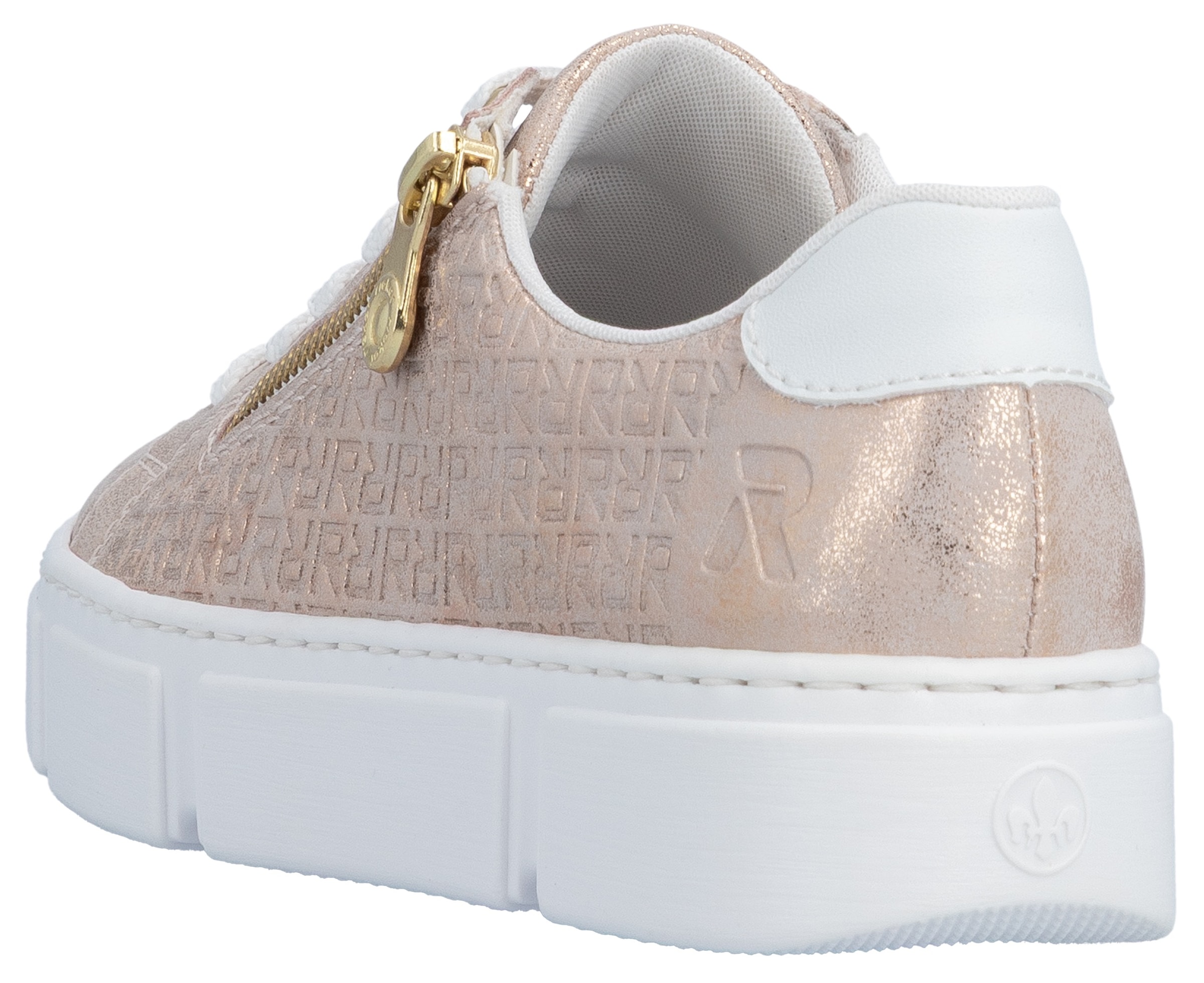 Rieker Plateausneaker  , Freizeitschuh, Halbschuh, Schnürschuh mit Reissverschluss