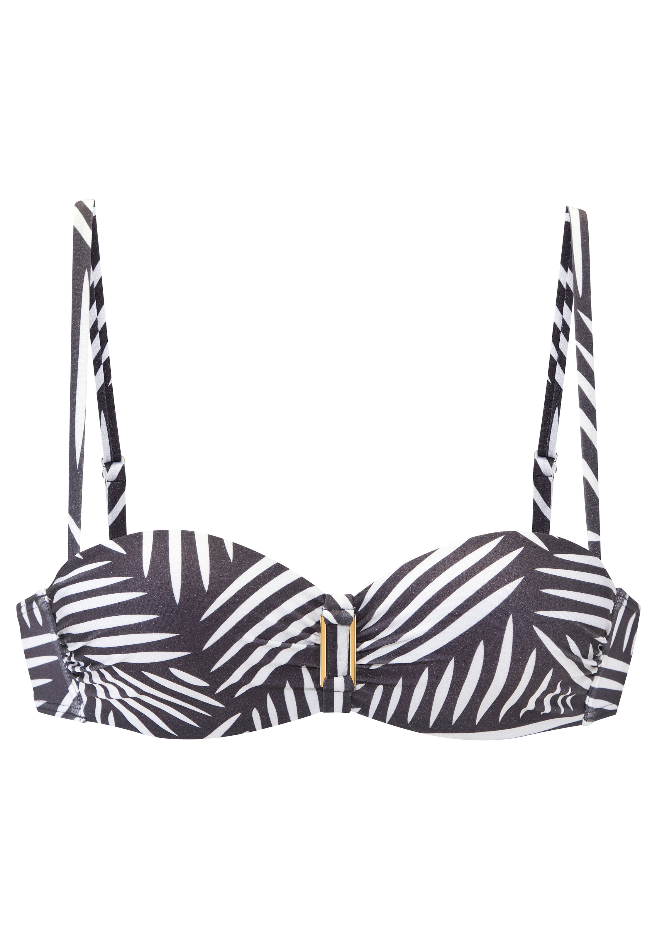 LASCANA Top bikini bandeau à armatures »Liv« Mit goldfarbener Schnalle