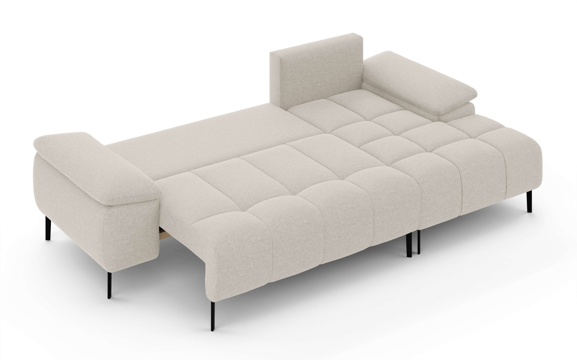 Home affaire Canapé d'angle »DROMARA Schlafsofa mit Bettkasten, Masse: B/T/H 277/141/91 cm« L-Form mit Recamiere rechts/links bestellbar, Wellenunterfederung