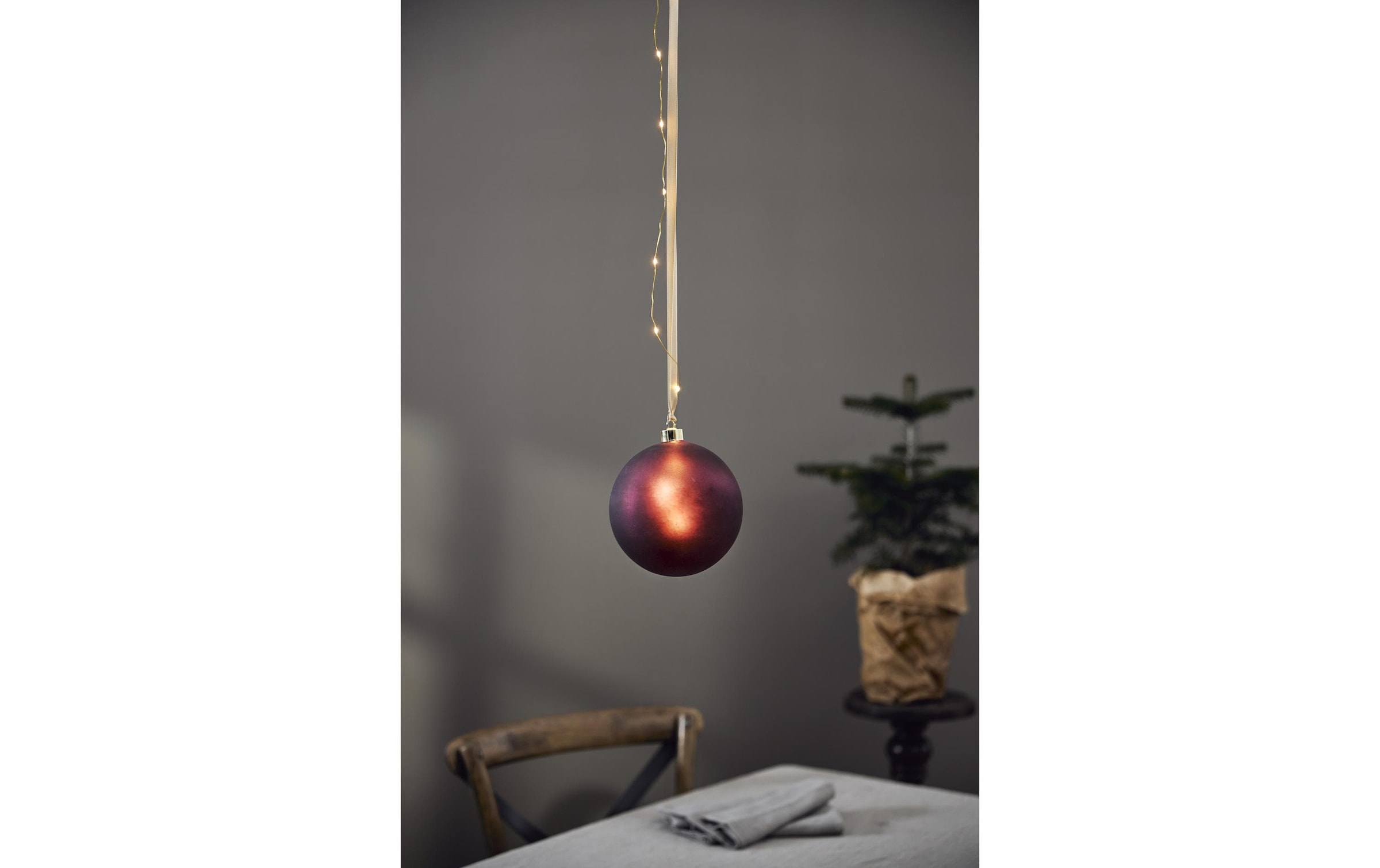STAR TRADING Weihnachtsbaumkugel »Kugel Bliss, 15 cm, Rot«