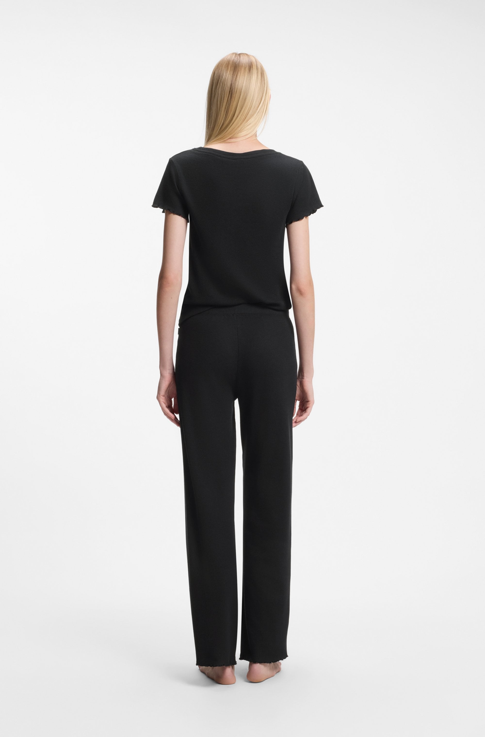 BOSS Pantalon de pyjama »Cosy Waffle«  en mélange de coton avec structure gaufrée