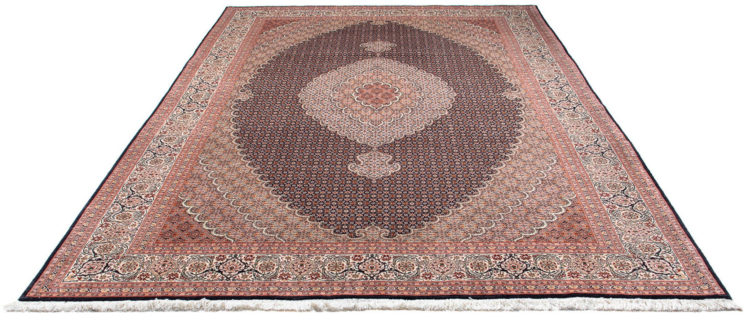 Image of morgenland Orientteppich »Perser - Täbriz - 294 x 198 cm - dunkelblau«, rechteckig, 10 mm Höhe, Wohnzimmer, Handgeknüpft, Einzelstück mit Zertifikat bei Ackermann Versand Schweiz