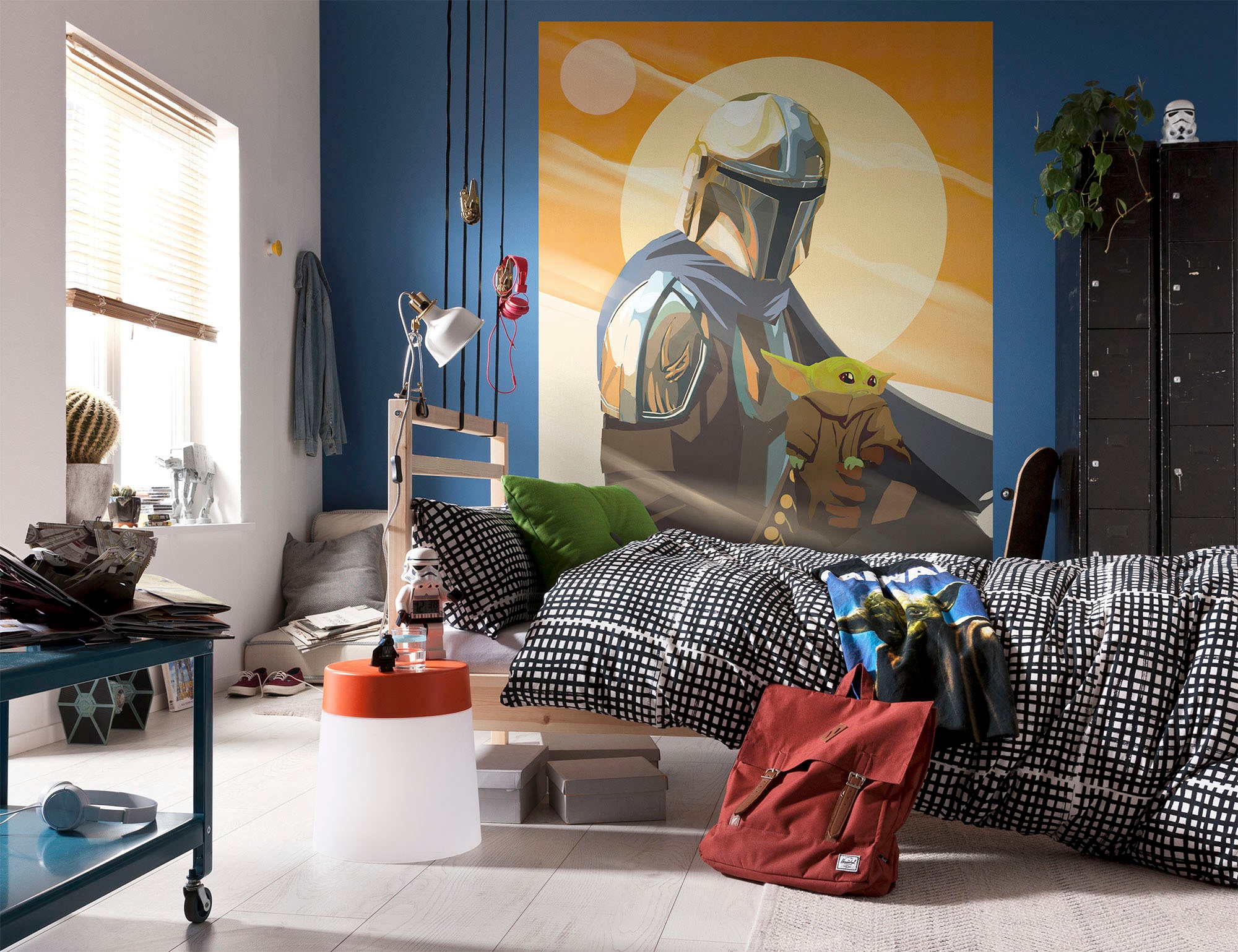 Image of Komar Fototapete "Digitaldruck Vlies - The Mandalorian Hunt for Grogu" bedruckt glatt Wohnzimmer, Schlafzimmer