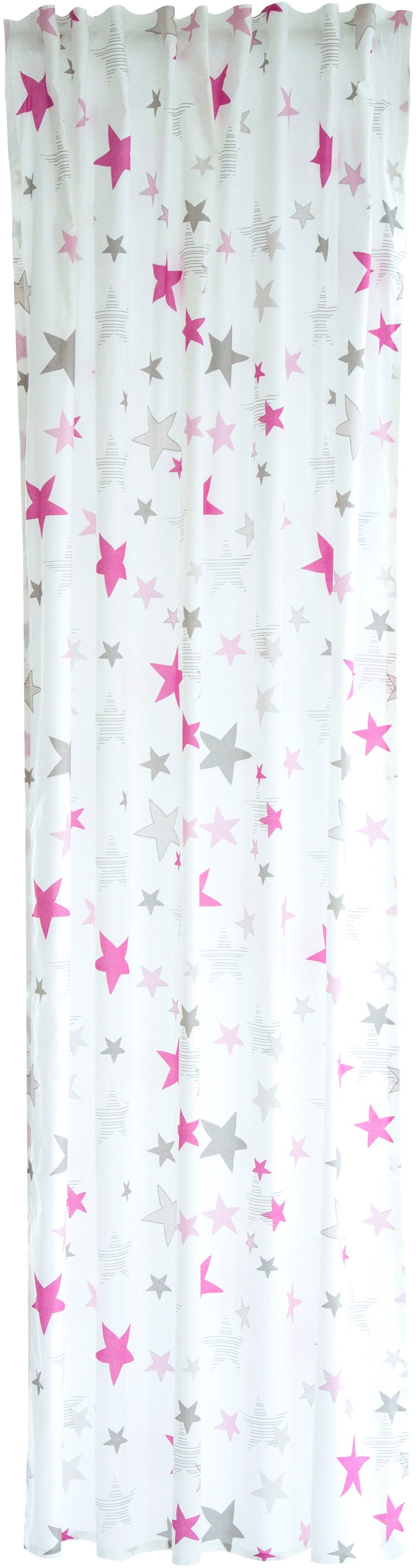 Image of HOMING Vorhang "Stars" verdeckte Schlaufen 1 Stk. tlg. blickdicht, Kinderzimmer, Sterne, Babyzimmer