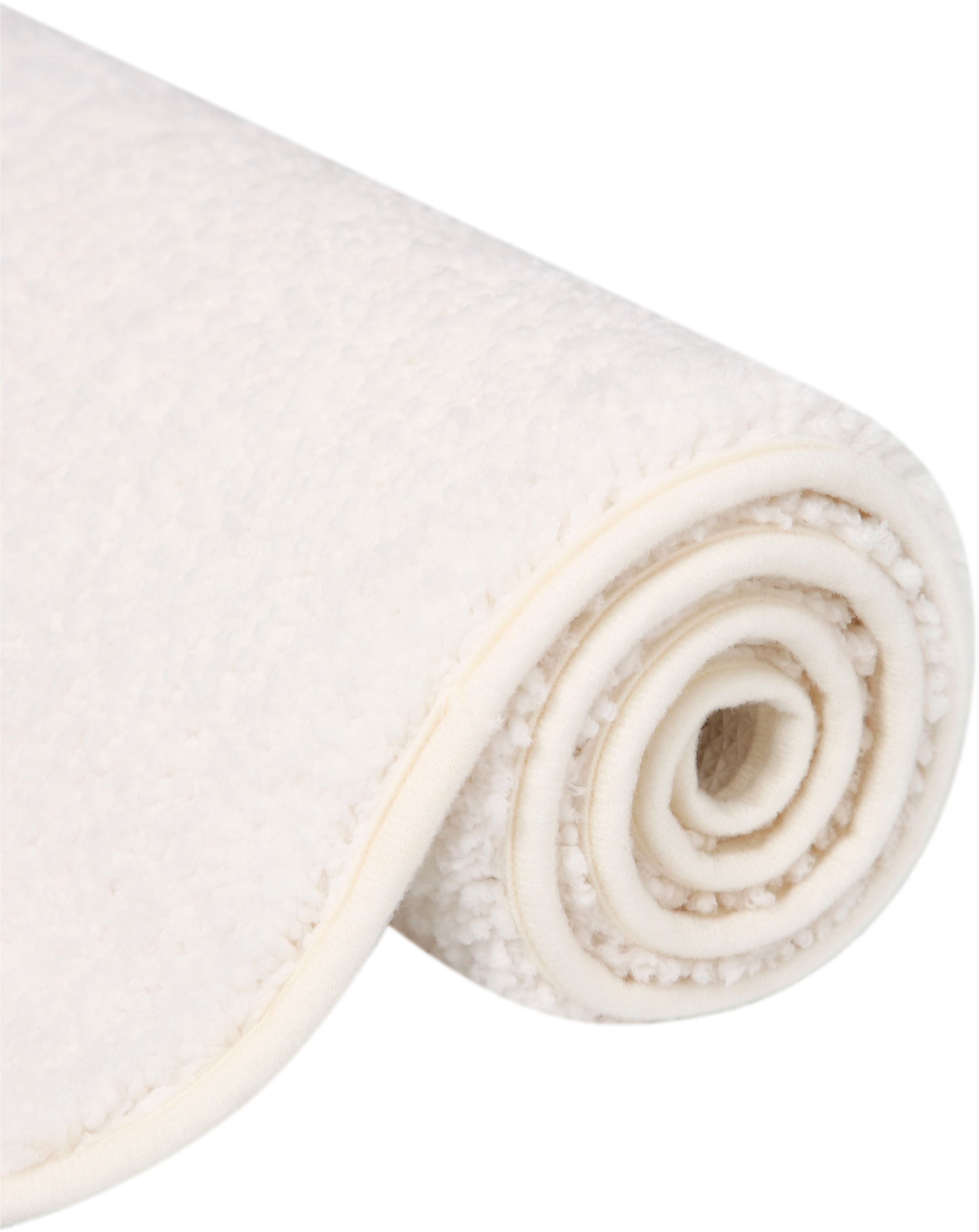 my home Badematte »Regona, Badteppich, Badvorleger, Badezimmer Teppich«, rutschhemmend beschichtet, fussbodenheizungsgeeignet-schnell trocknend-strapazierfähig, Uni Farben, besonders weich, als rechteckig und halbrund erhältlich
