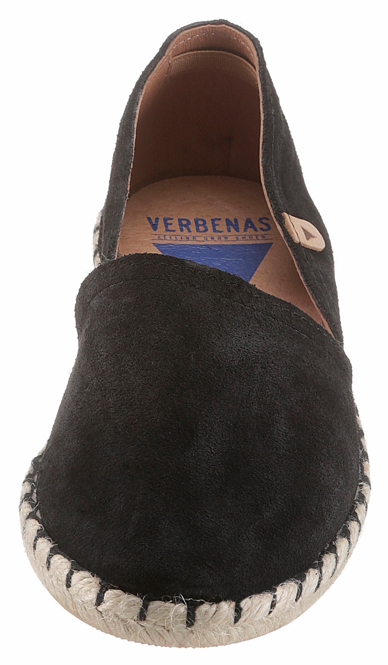 VERBENAS Espadrille, Schlupfschuh, Sommerschuh, Loafer mit typischem Jute-Rahmen