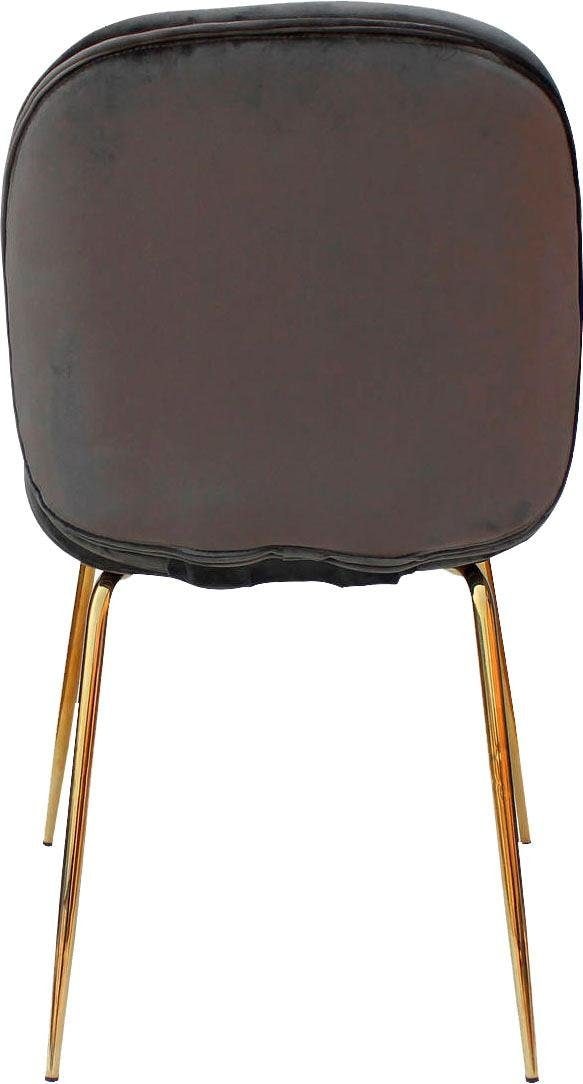 Kayoom Stuhl »Charlize 110 2er-Set, TOPSELLER! Esszimmerstühle,moderne Optik«, (Set), 2 St., Samtstoff, samtweicher Bezug, bequem, zeitlos, moderne Optik