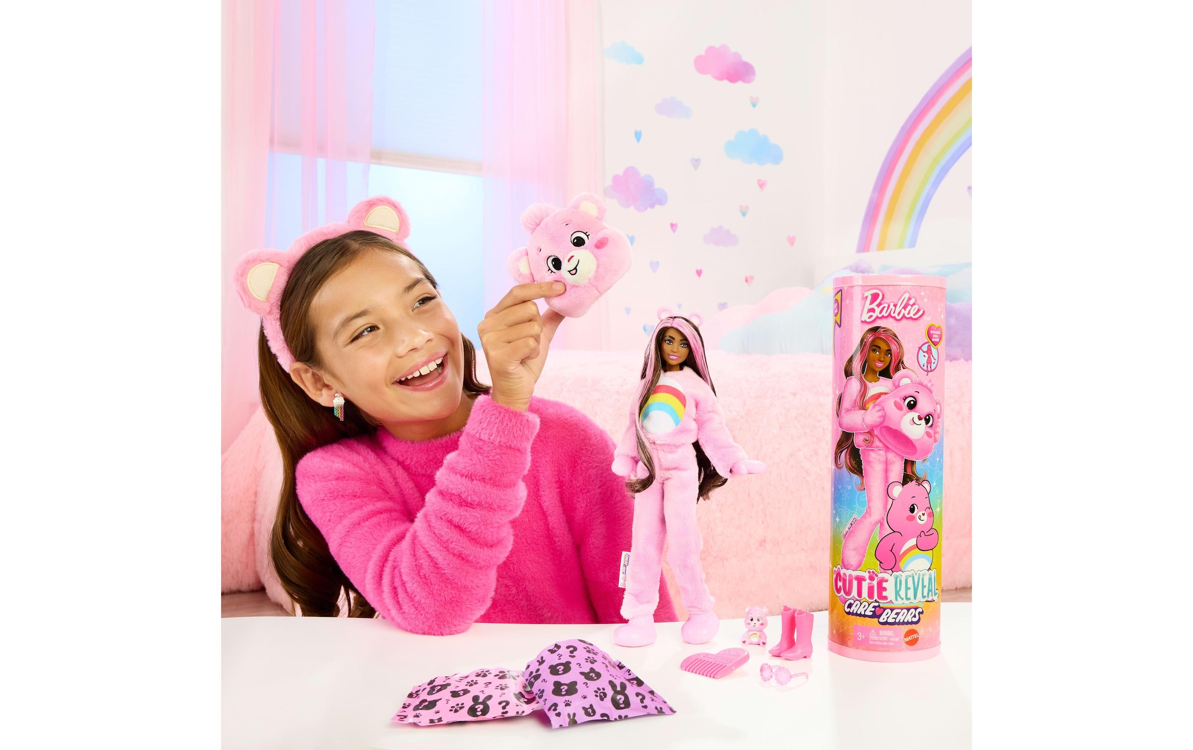 Barbie Anziehpuppe »Cutie Reveal Care Bears 2 - Hurrabärchi«