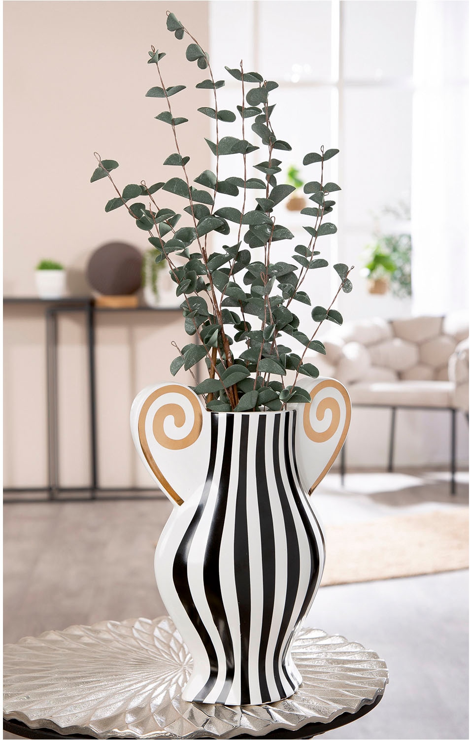 GILDE Tischvase »Vase Anphora weiss H. 29 cm«, (1 St.)