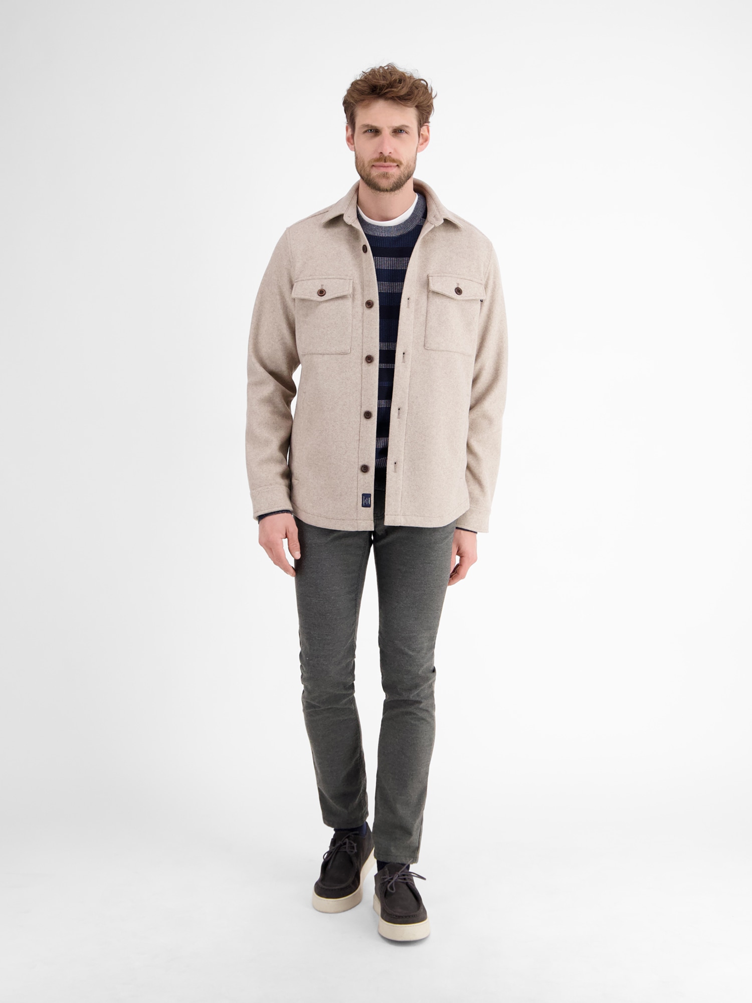 LERROS Chinos »Herren Hose CONLIN in Wolloptik, SLIM FIT«