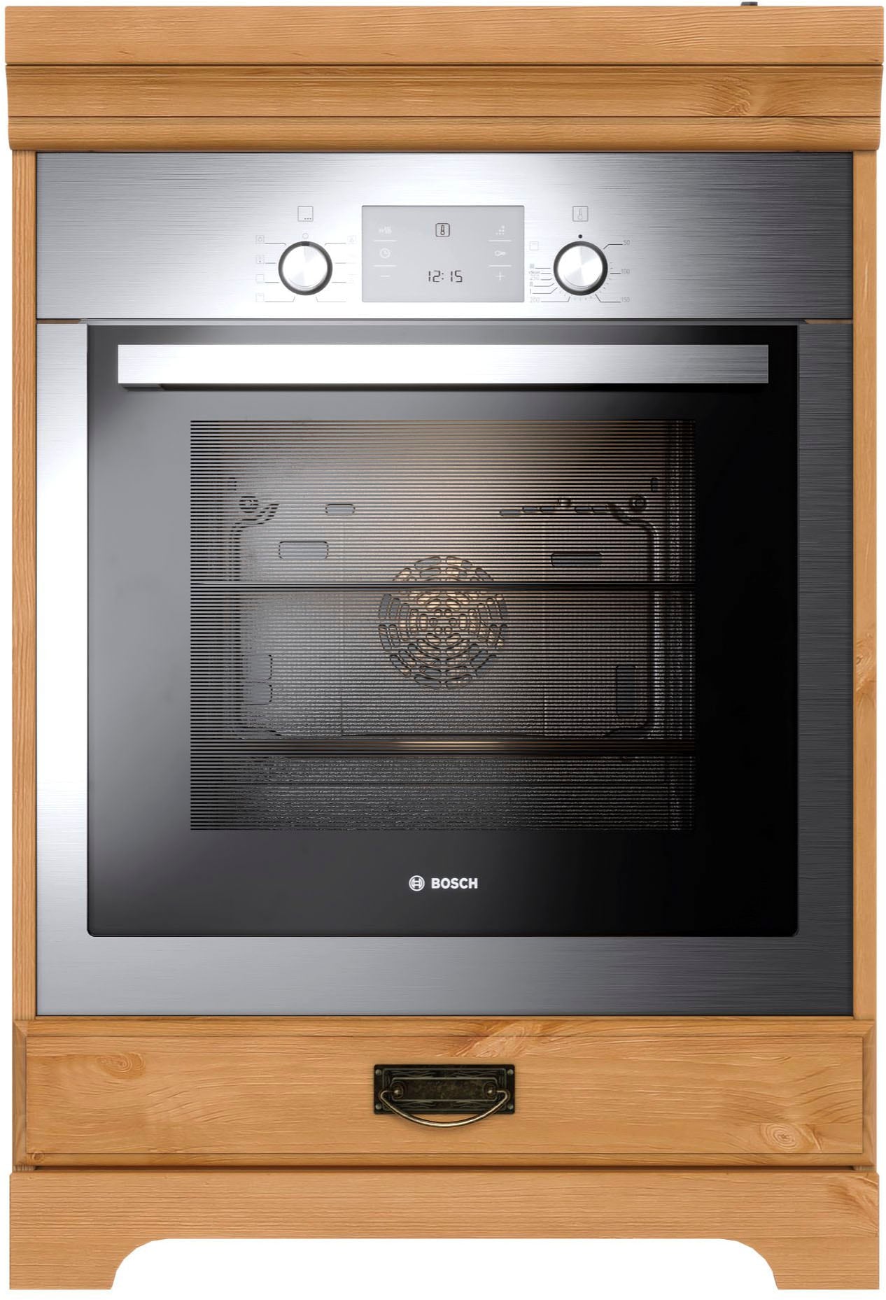 Home affaire Herdumbauschrank »Rügen« Breite 60 cm, Kiefer massiv, Nischenmass Herd B/T/H 56,7/54,2/60,5 cm