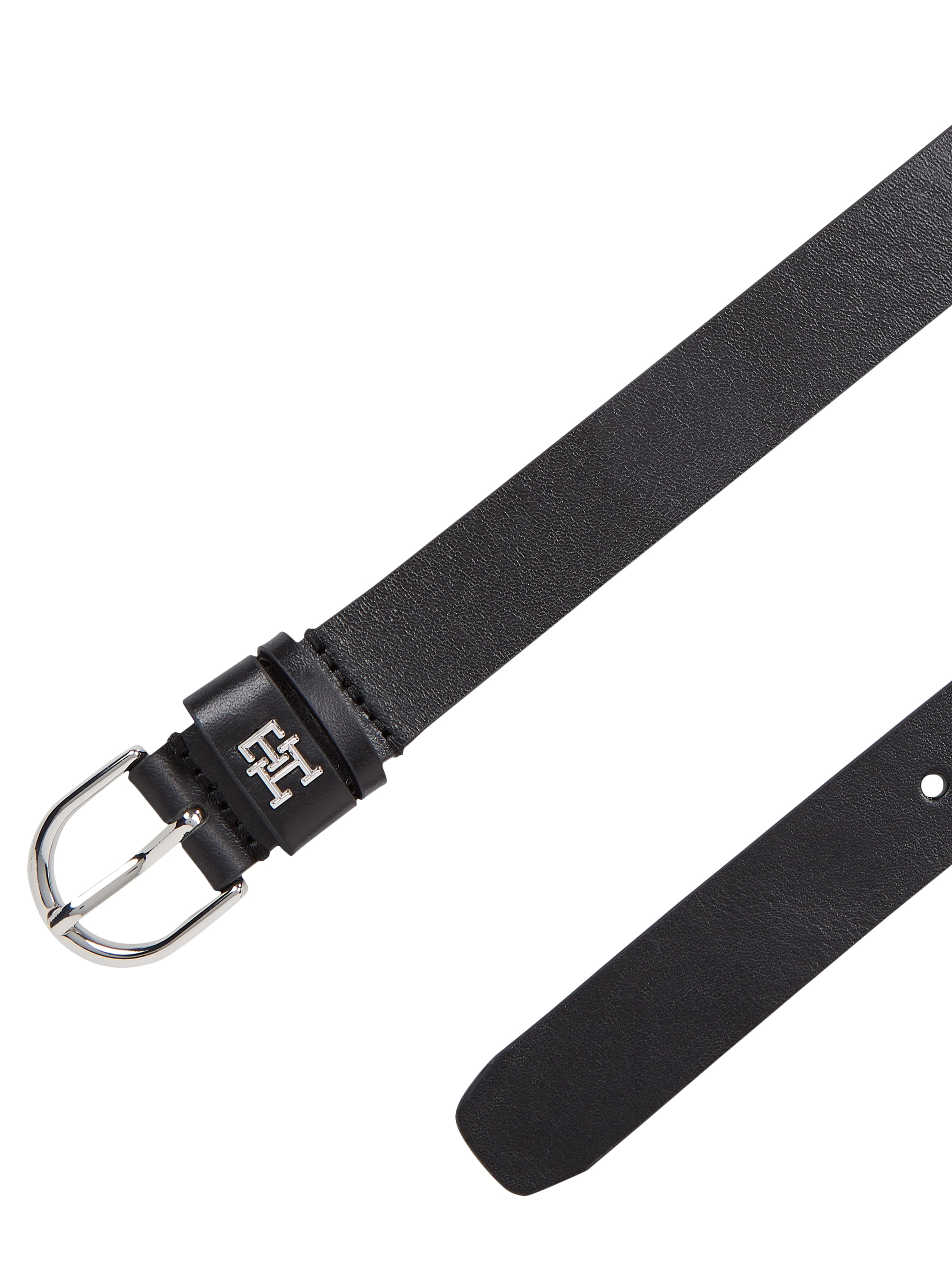Tommy Hilfiger Ledergürtel »ESSENTIAL EFFORTLESS 2.5 SV«, Einfachdornschliesse, Metallemblem