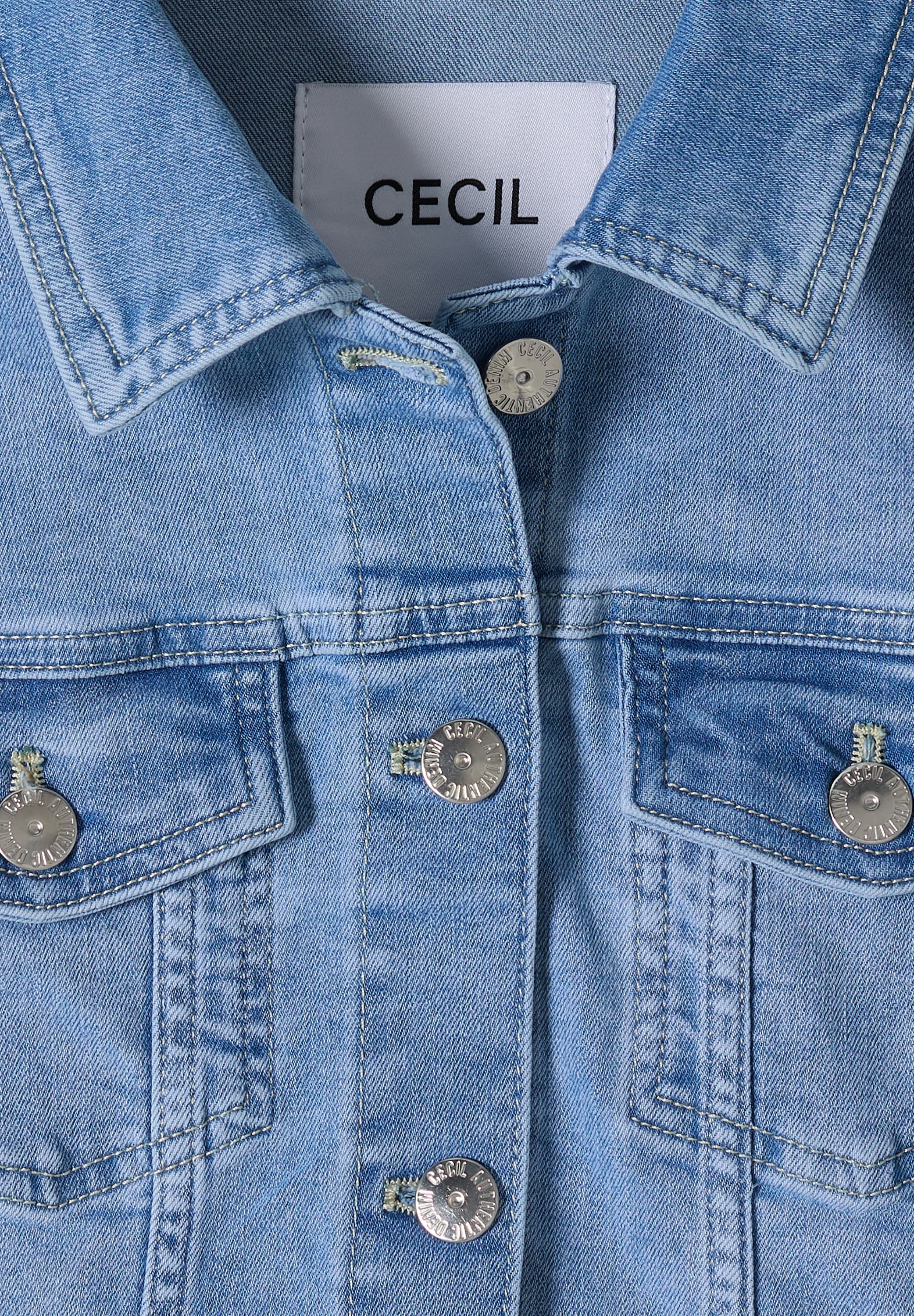 Cecil Jeansjacke ohne Kapuze mit Brusttaschen und Knöpfen