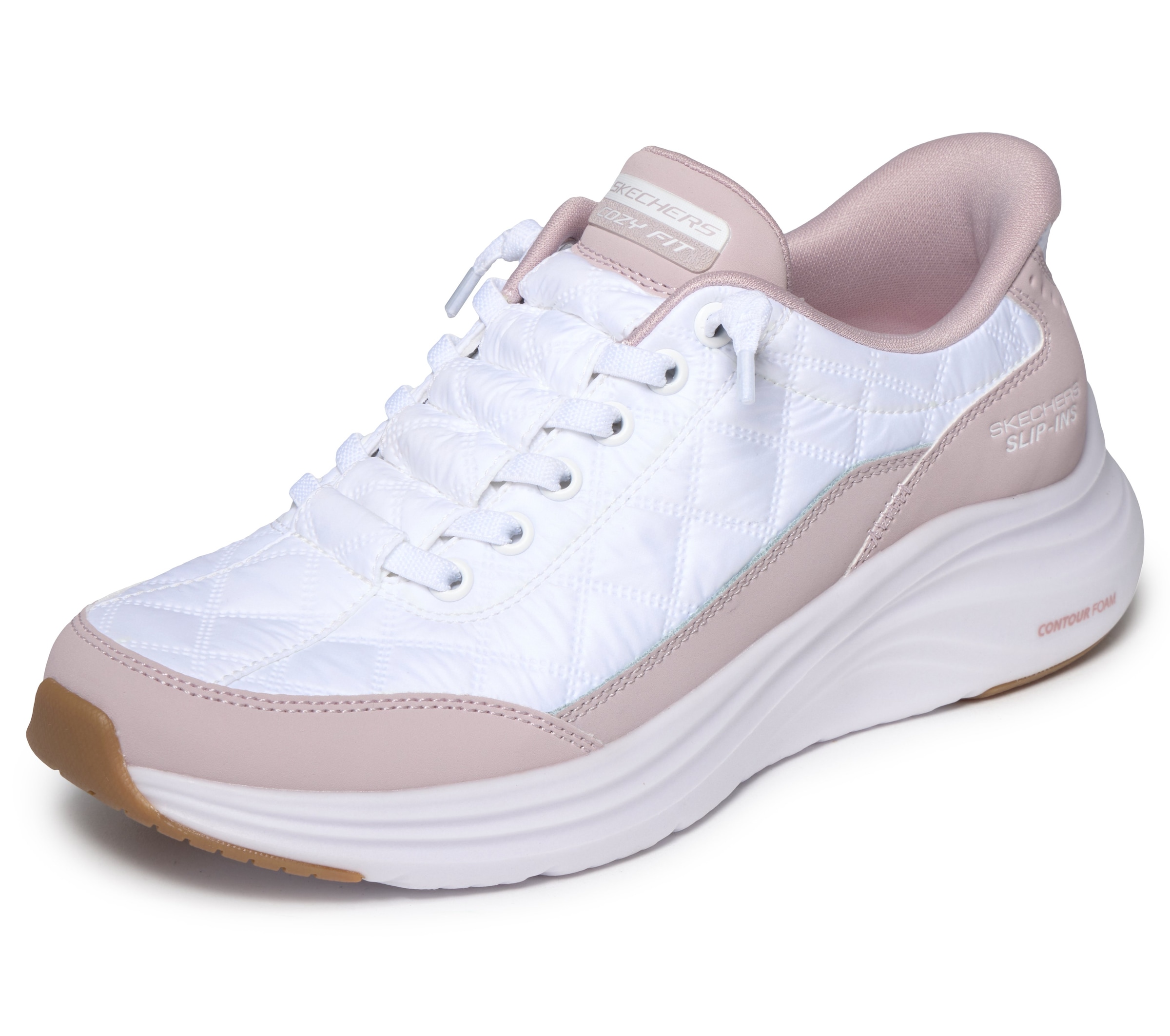 Image of Skechers Slip-On Sneaker "Contour Foam - Cozy Fit" Slipper mit Handsfree Slip-ins und gestepptem Cozy Fit™-Mesh