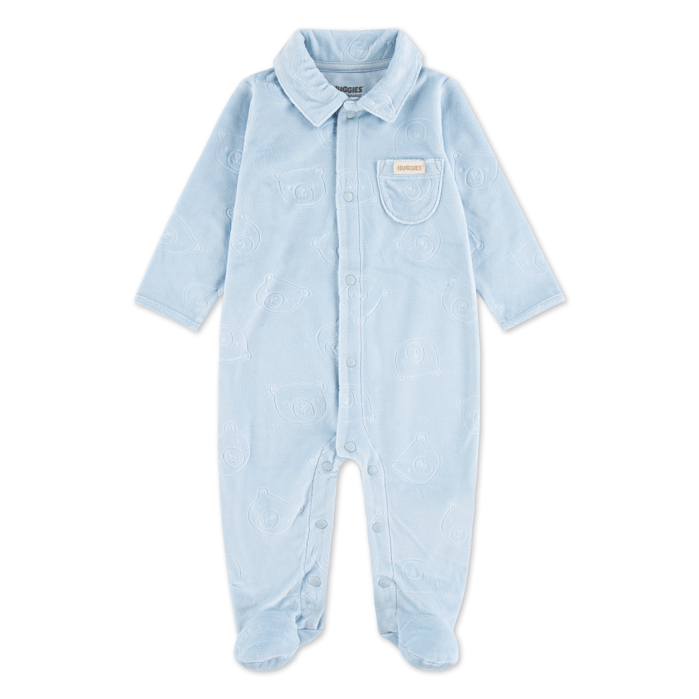 Image of HUGGIES babywear Nickioverall "HUGB FOOTED COVERALL" mit Bärchenmotiv