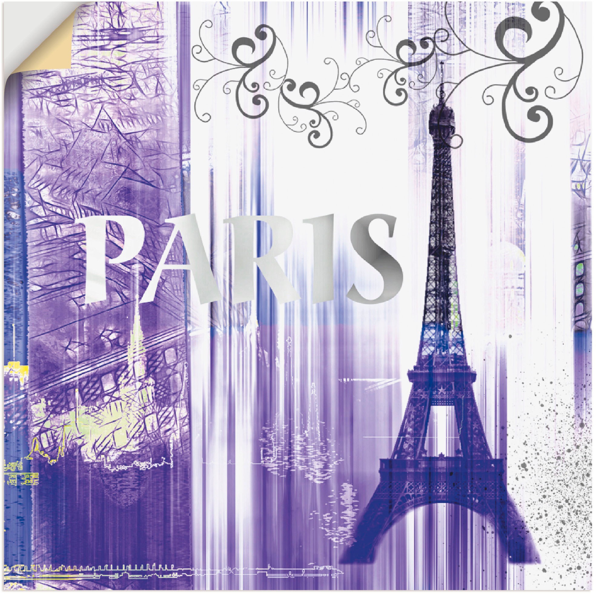 Image of Artland Wandbild »Paris Skyline Collage II«, Gebäude, (1 St.), in vielen Grössen & Produktarten -Leinwandbild, Poster, Wandaufkleber / Wandtattoo auch für Badezimmer geeignet bei Ackermann Versand Schweiz