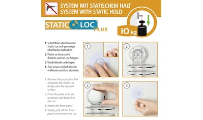 Eckregal »Static-Loc® Plus Osimo«, Badezimmer-Ablage, Befestigen ohne bohren