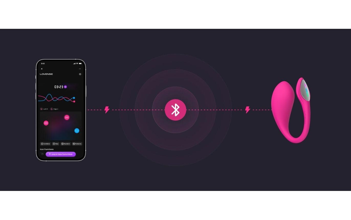   Vibrator »Lovense Ei Lush 4 Lush 4« Vibrationsei mit beeindruckenden Lichteffekten