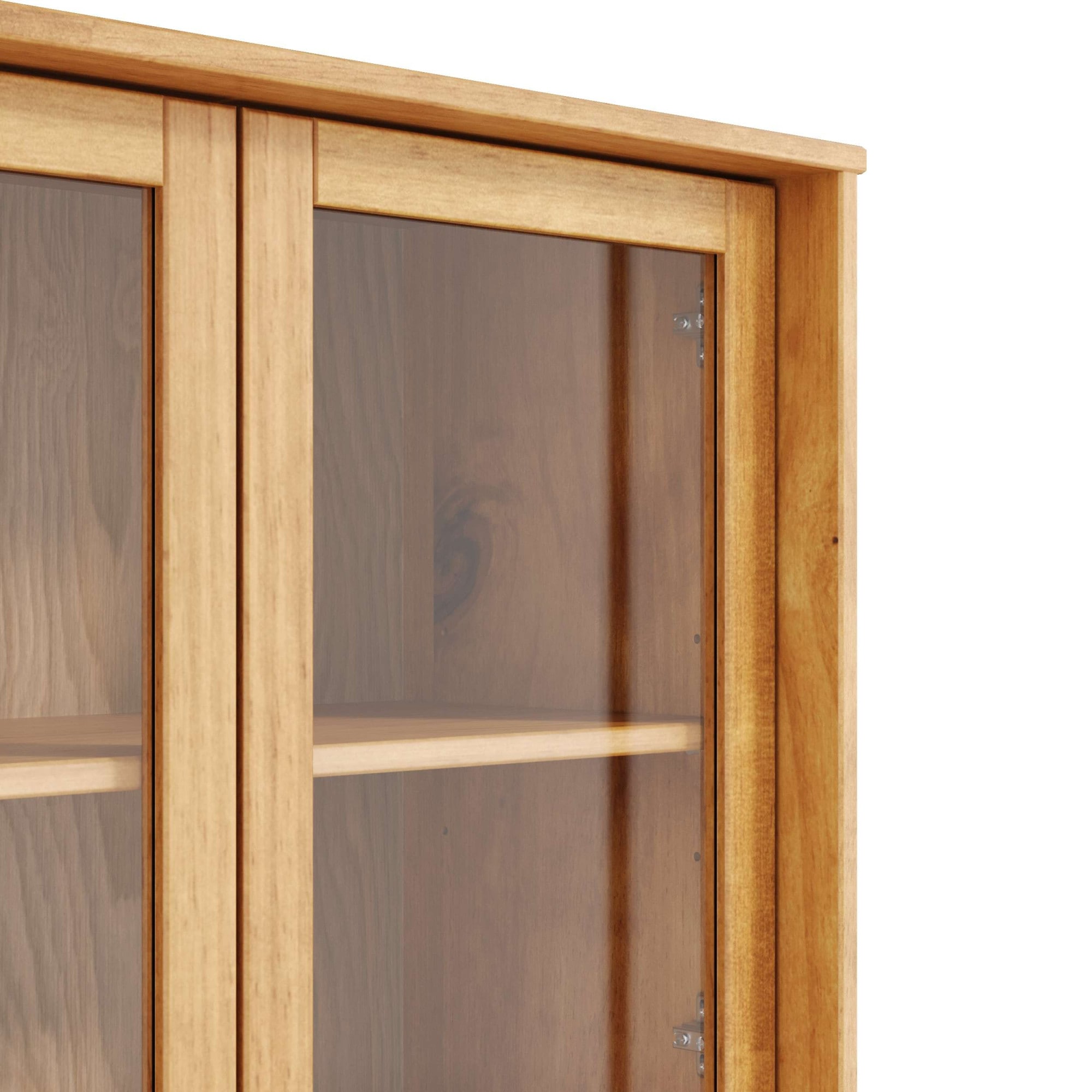 GOODproduct Vitrine »Malmedy Front mit gefrästen Rillen« aus massivem Kiefernholz, Push-to-open, FSC, Breite 80 cm, Höhe 180 cm