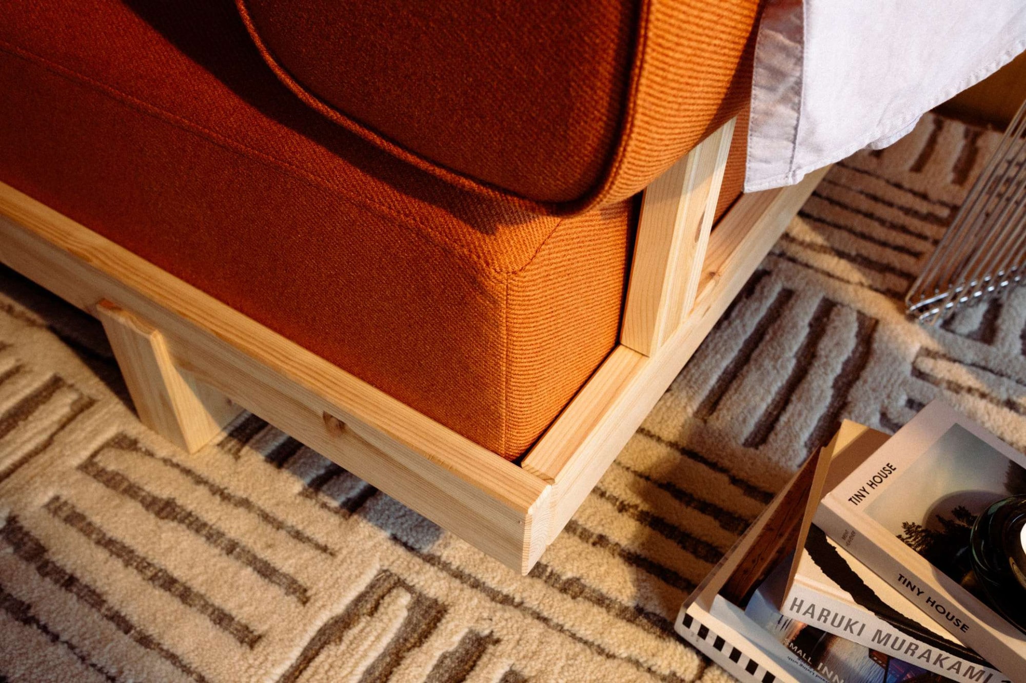 Karup Design Canapé-lit »Stay Sofa Bed, mit Bettfunktion & Boxspring, 3 Sitzer aus Massivholz« Boxspring-Matratze mit Sprungfedern, 90 x 200 cm, Made in Europe