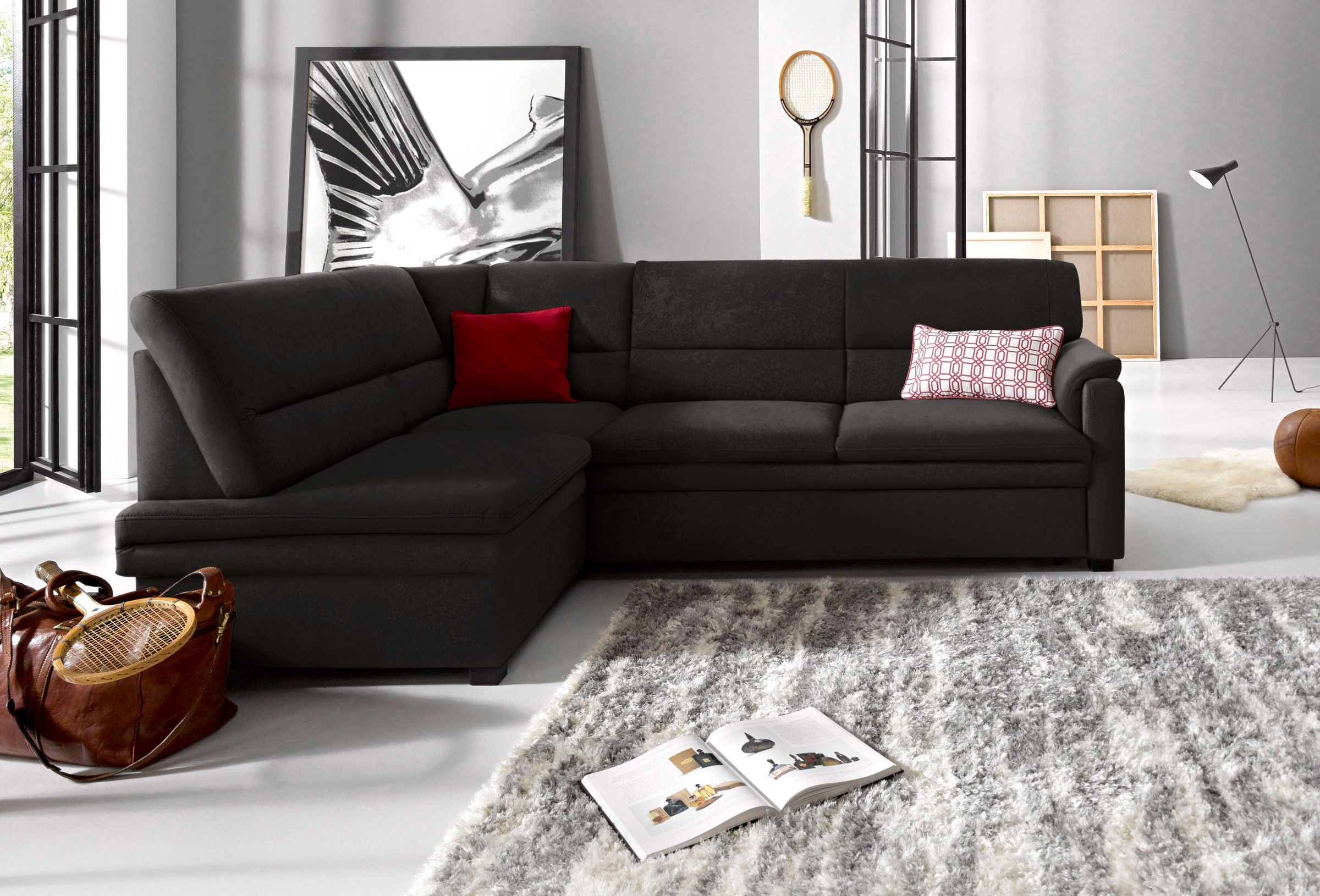 Image of RAUM.ID Ecksofa, mit Federkern, wahlweise mit Bettfunktion bei Ackermann Versand Schweiz