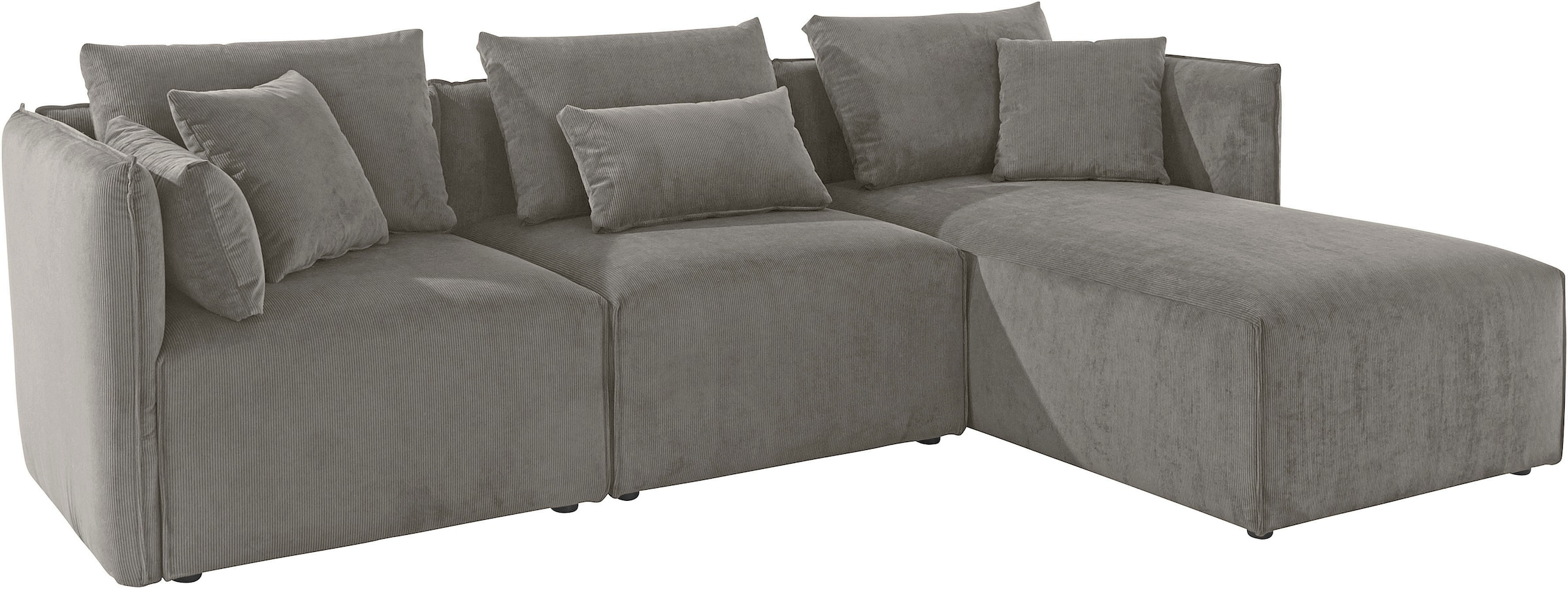 elbgestoeber Ecksofa »Elbdock«, (3 St.), zusammengesetzt aus Modulen, in vielen Bezugsqualitäten und Farben