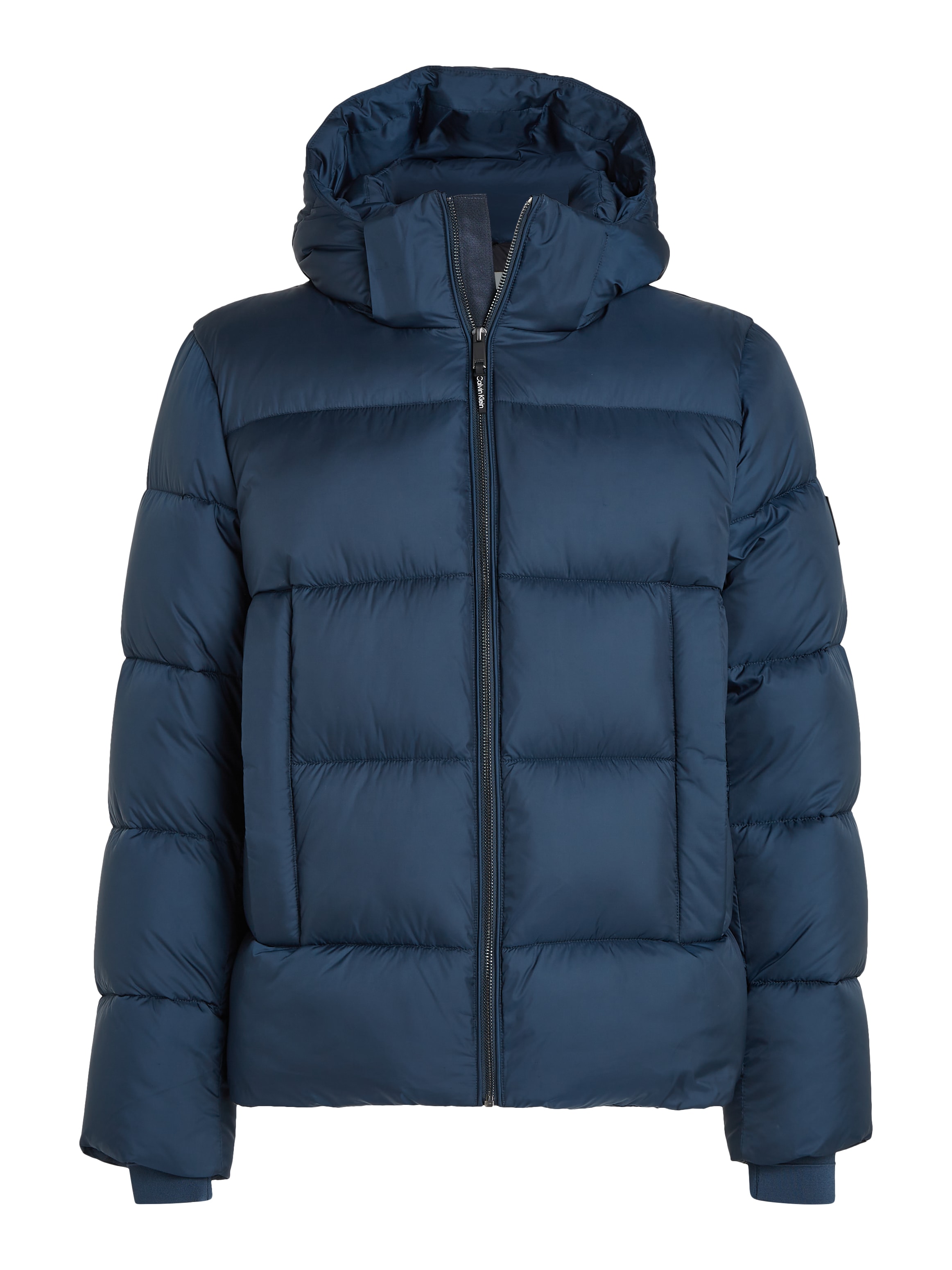 Calvin Klein Outdoorjacke »HOODED QUILT PUFFER MW«, mit Kapuze, mit Logopatch