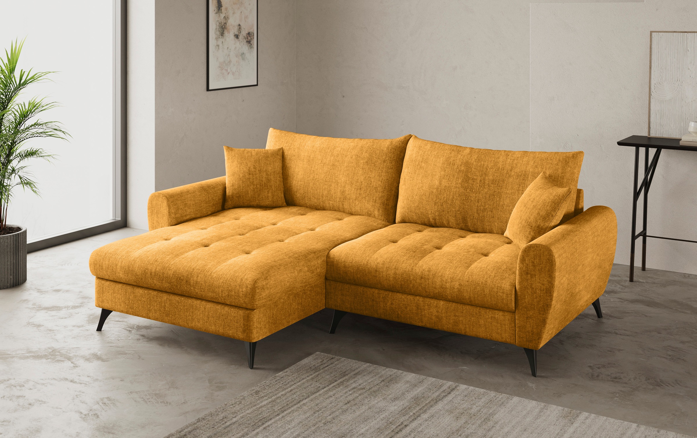 Mr. Couch Ecksofa »Blackburn II L-Form«, Wahlweise mit Kaltschaumpolsterung bis 140 kg belastbar