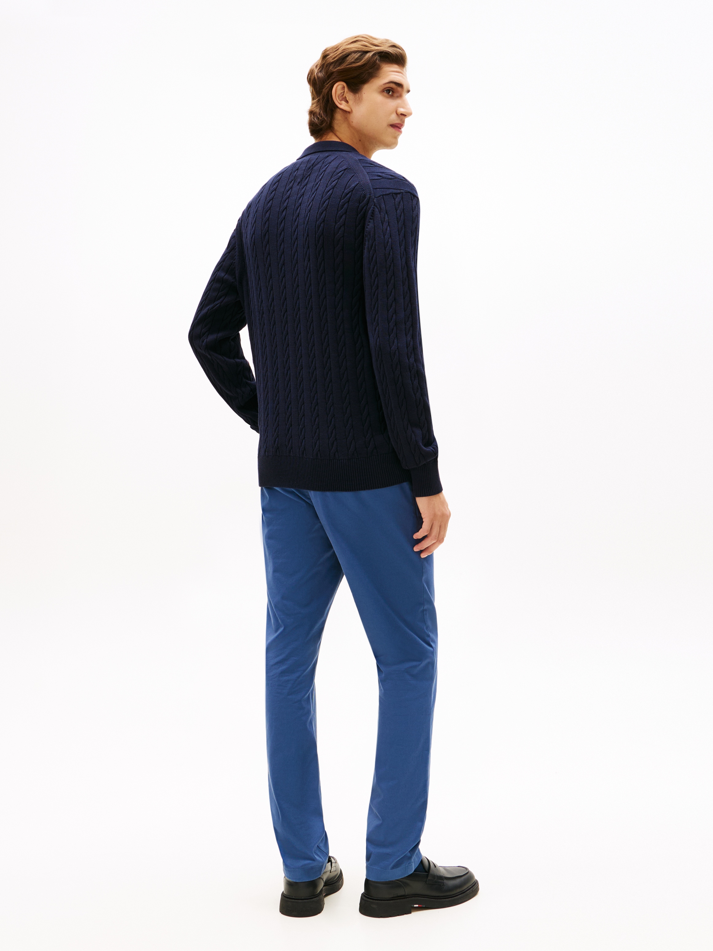 Tommy Hilfiger Polokragenpullover »CLASSIC COTTON CABLE« mit Zopfmuster, regular fit