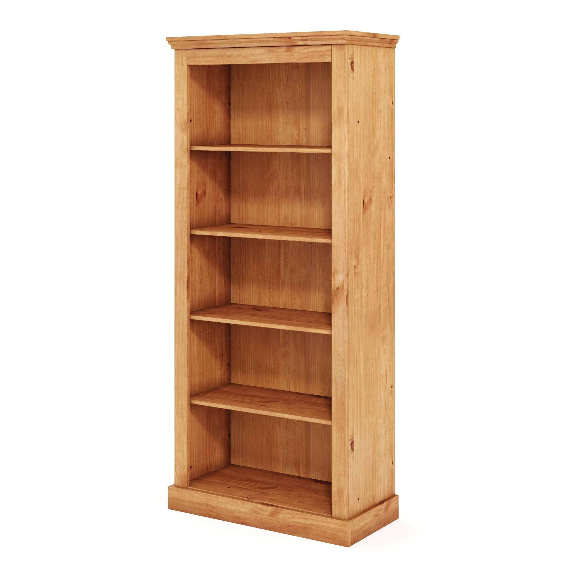 GOODproduct Bücherregal »Selma, Standregal, Stauraumregal, aus massivem Kiefernholz. FSC®« mit 1 festen und 3 verstellbaren Einlegeböden, Breite 80cm, Höhe 180cm