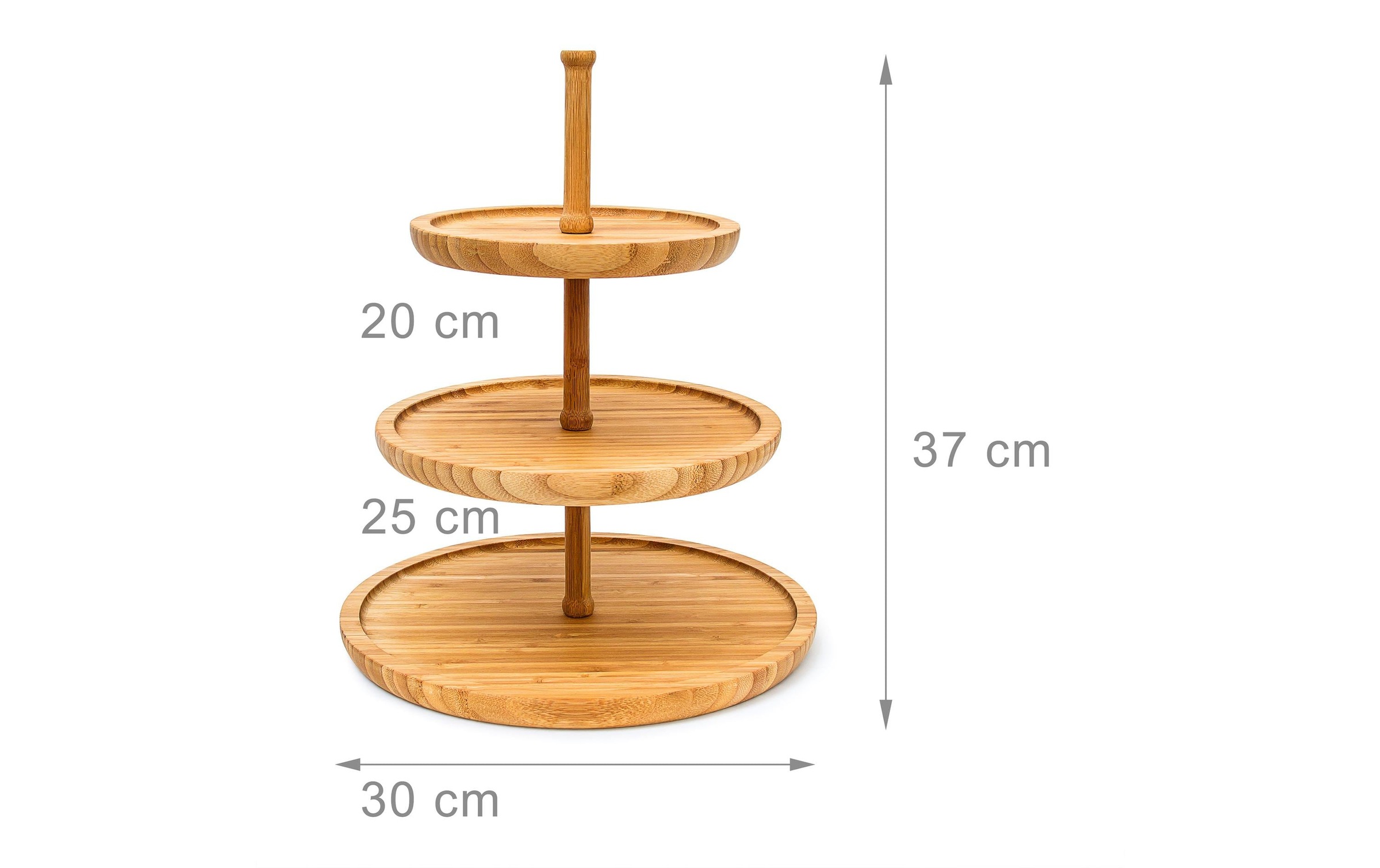 relaxdays Etagere »3-stufig«, Holzart: Bambus (China)