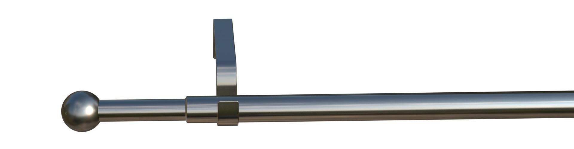 indeko Tringle à rideaux »Formentor« Ø 16 mm 1 course-läufig ausziehbar stufenlos verstellbare Teleskopstange